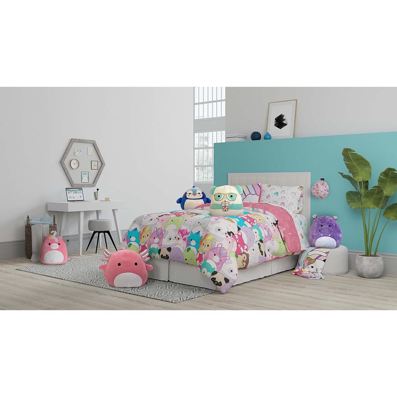 Conjunto de Ropa de Cama Franco Squishmallows 7 Piezas Queen