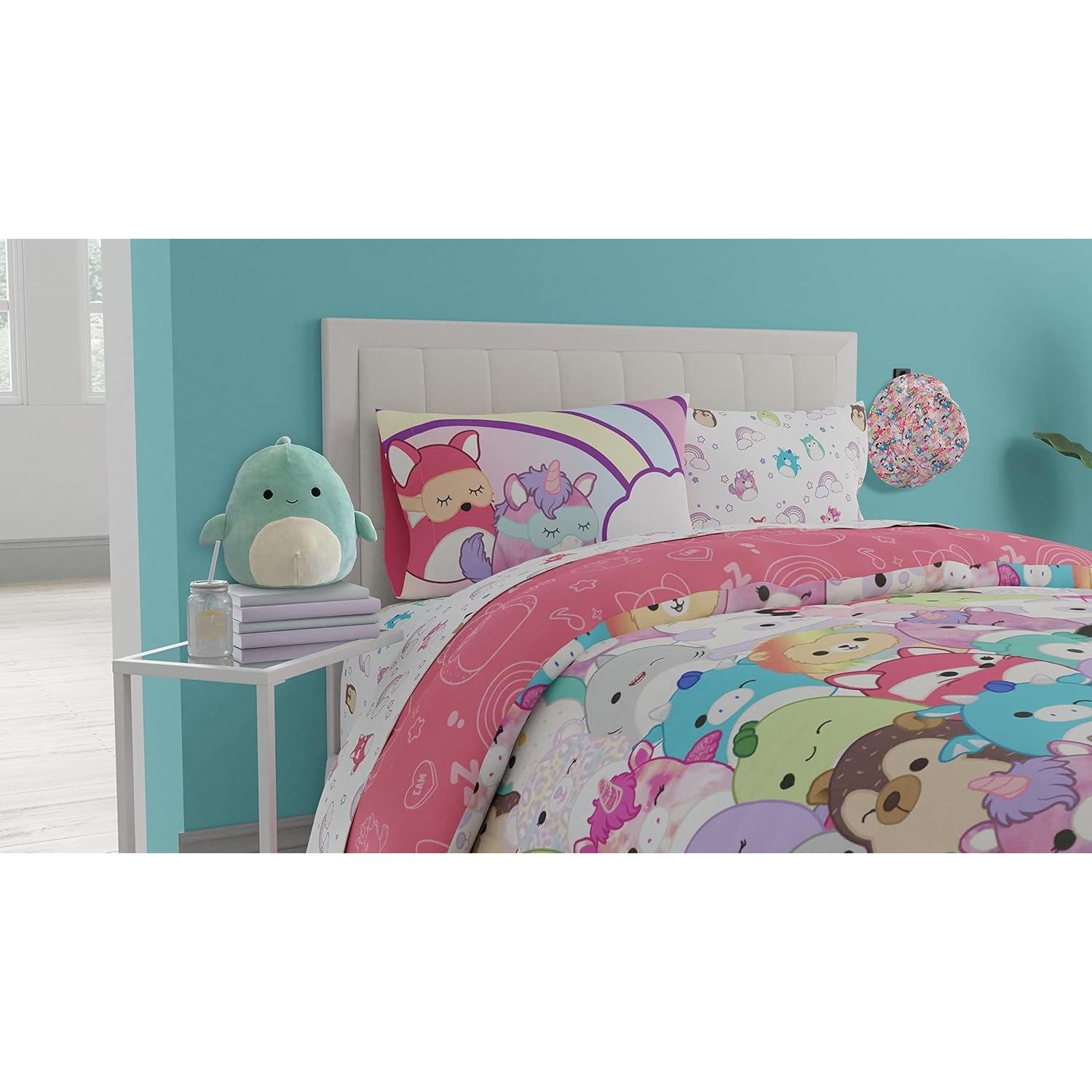 Conjunto de Ropa de Cama Franco Squishmallows 7 Piezas Queen