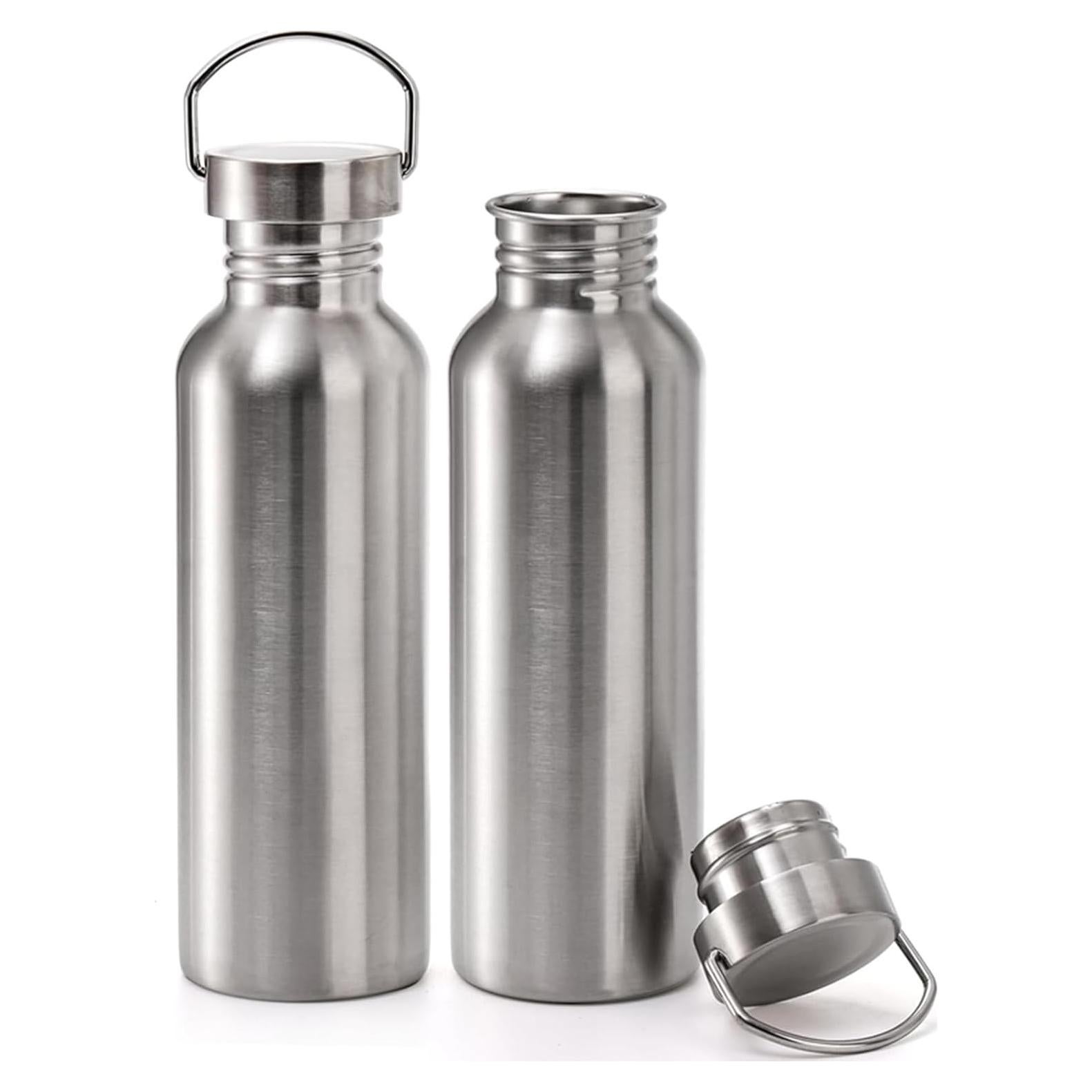 Set de 2 Botellas de Agua Deportivas LyyGuanYoo 750ml Acero Inoxidable