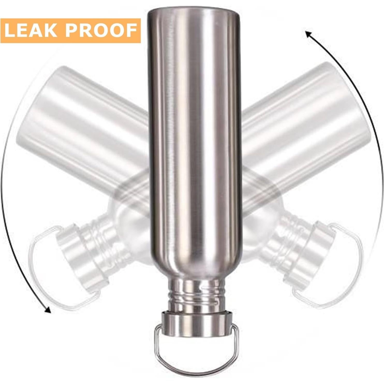 Set de 2 Botellas de Agua Deportivas LyyGuanYoo 750ml Acero Inoxidable