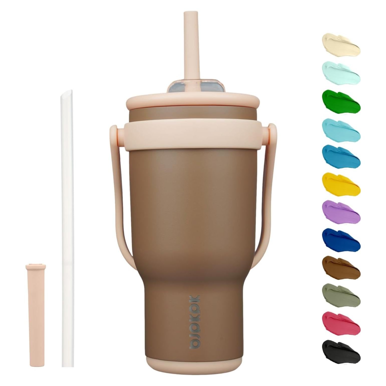 Vaso de Viaje Aislado BJPKPK 30 Oz Acero Inoxidable con Asa