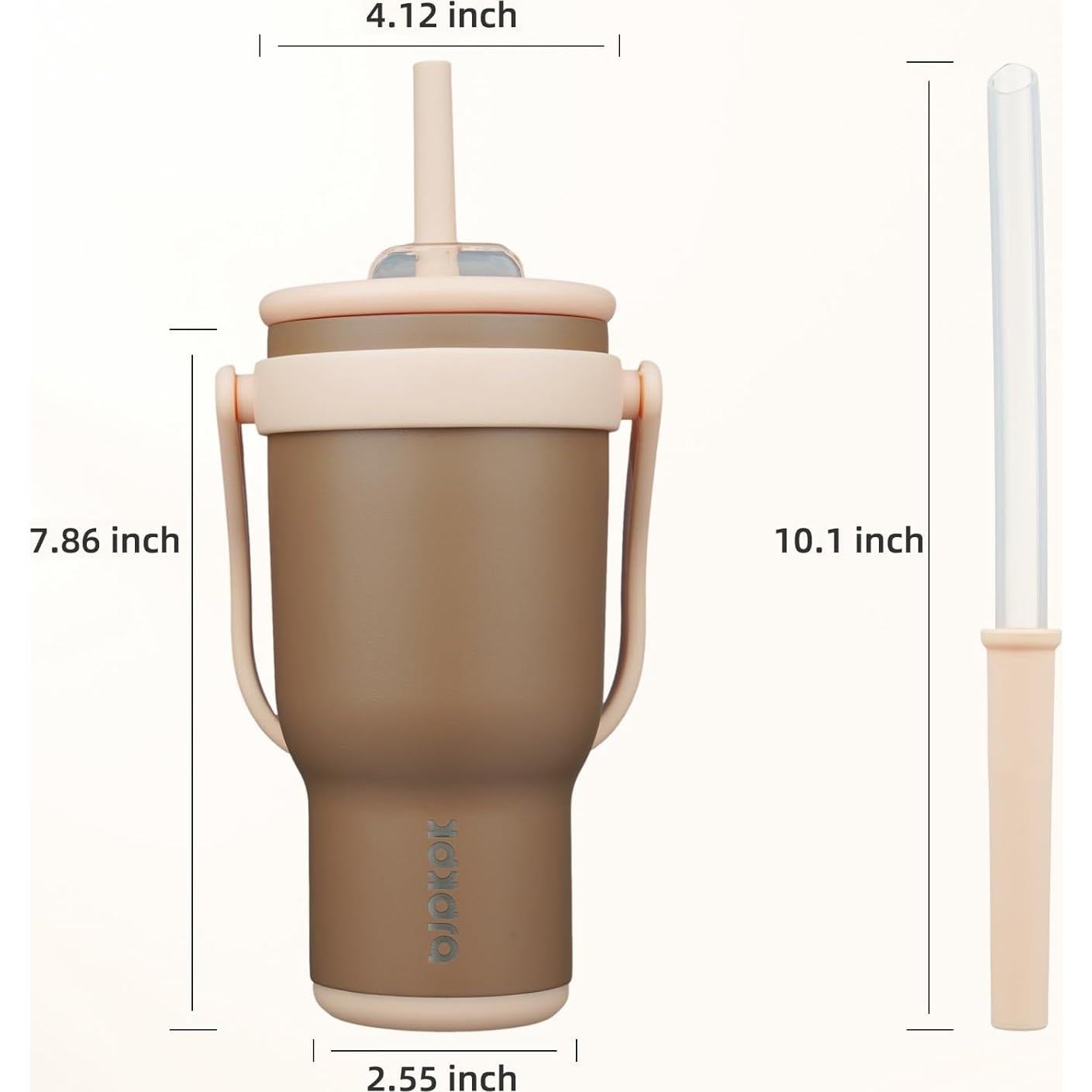 Vaso de Viaje Aislado BJPKPK 30 Oz Acero Inoxidable con Asa