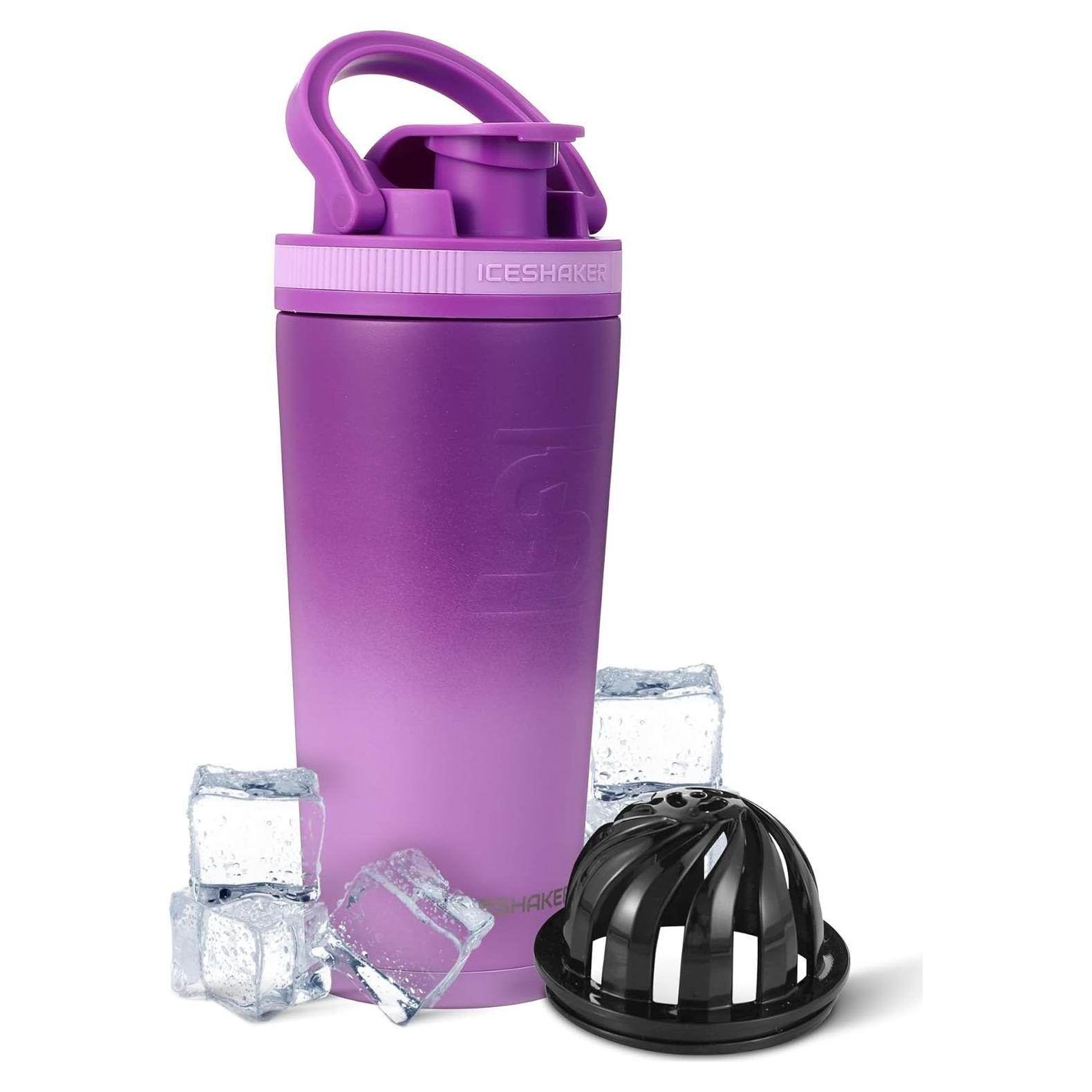 Botella Agitador Acero Inoxidable Ice Shaker 769ml Púrpura