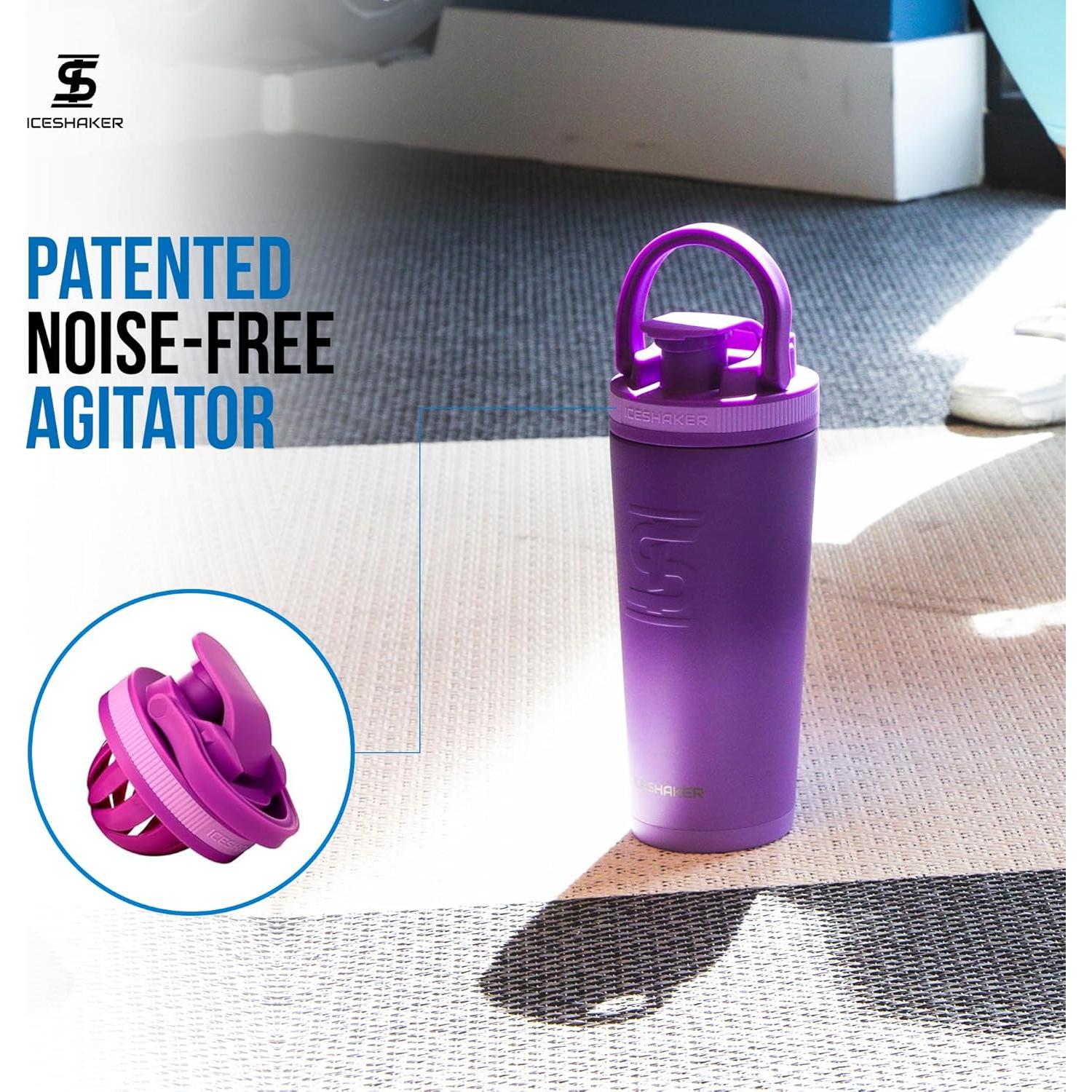 Botella Agitador Acero Inoxidable Ice Shaker 769ml Púrpura