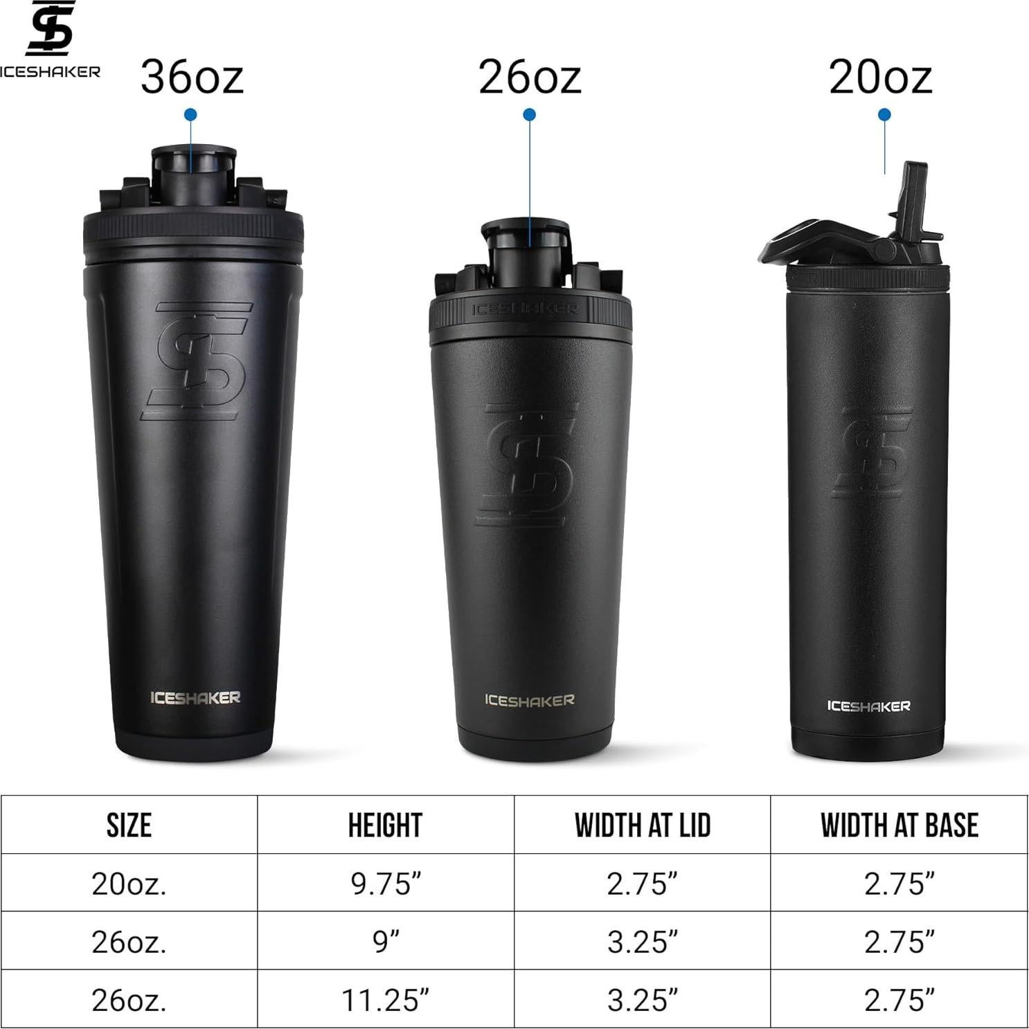 Botella Agitador Acero Inoxidable Ice Shaker 769ml Púrpura