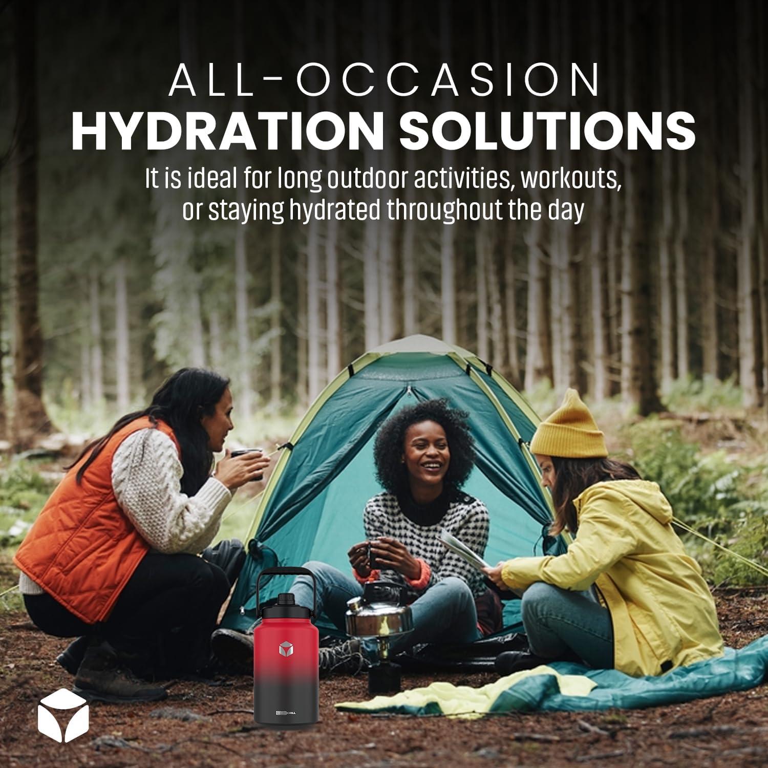 Botella de Agua Aislada Xero Chill 128 oz Acero Inoxidable