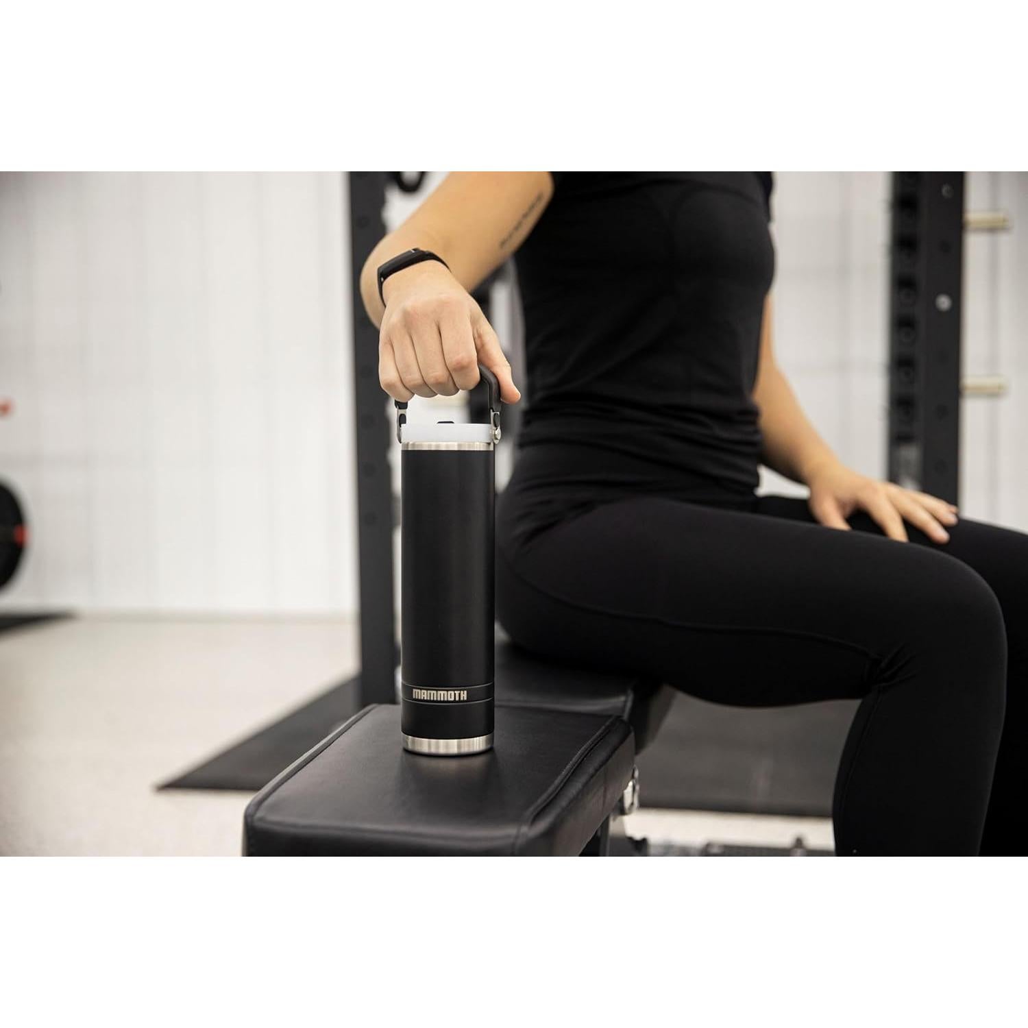 Vaso Aislado Mamut Ascent 20 oz Rojo con Popote y Asa