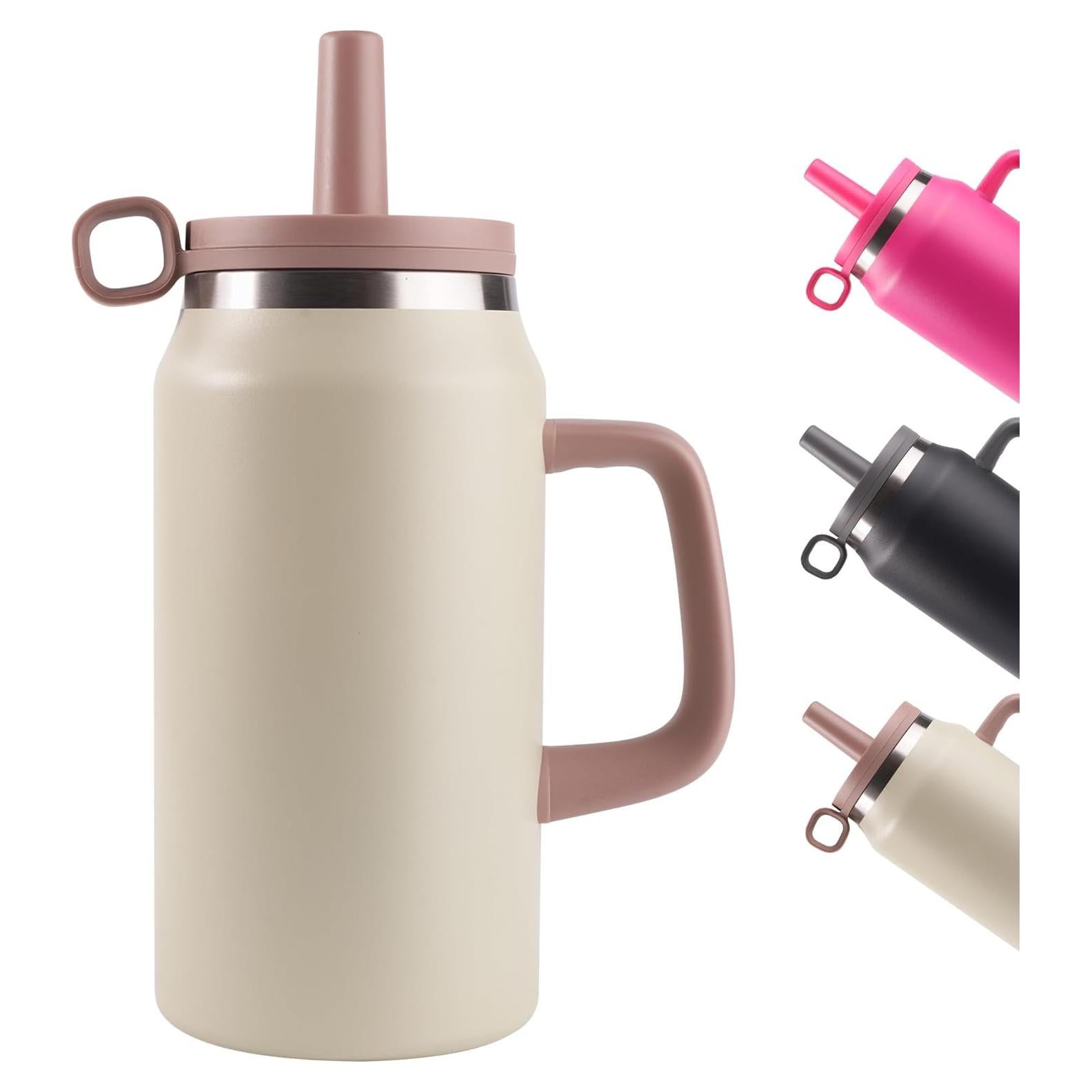 Botella de Agua 1.5L Fijinhom Acero Inoxidable Aislada Caqui