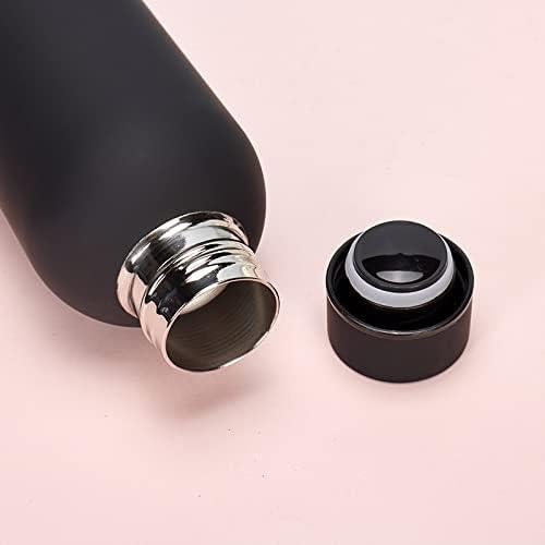 Botella de Agua Deportiva FAMKX 500ml Acero Inoxidable Gris