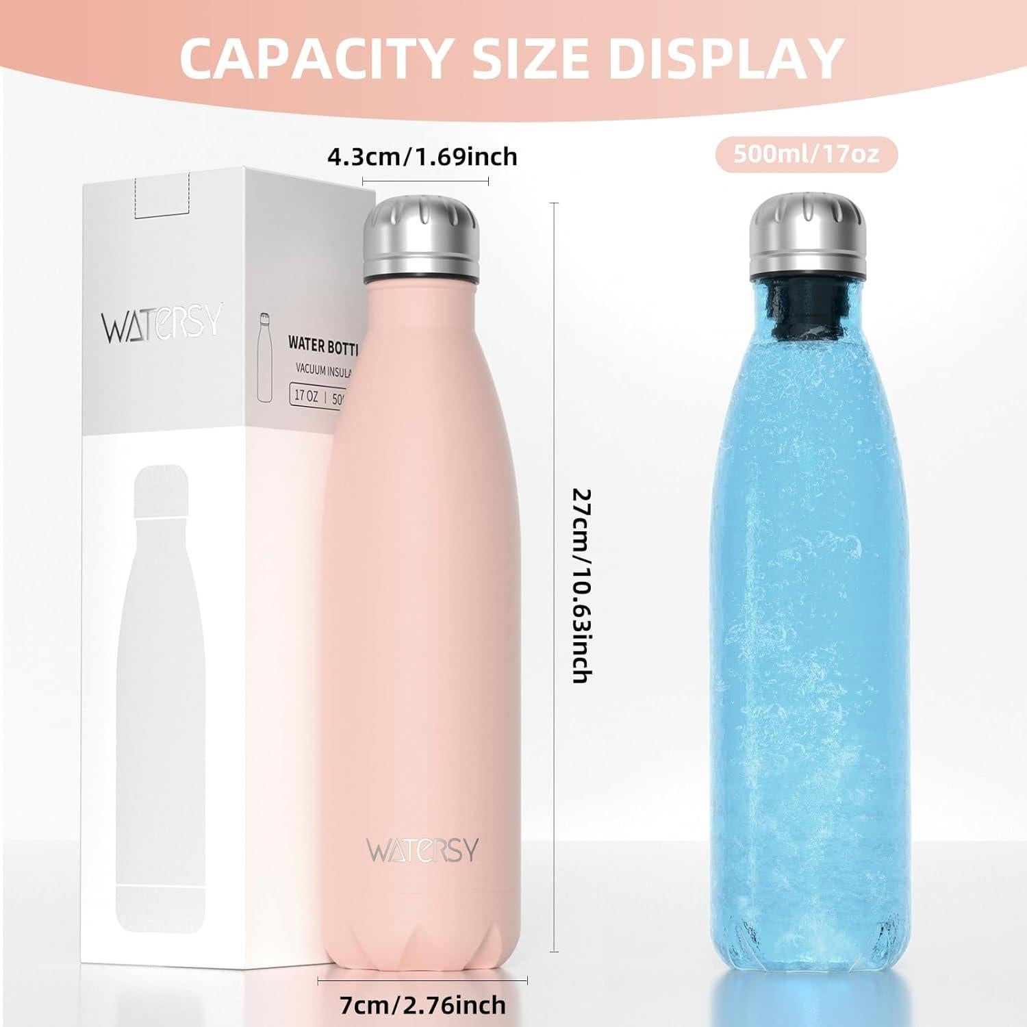 Botella de Agua Aislada WATERSY 500ml Acero Inoxidable Nectarina