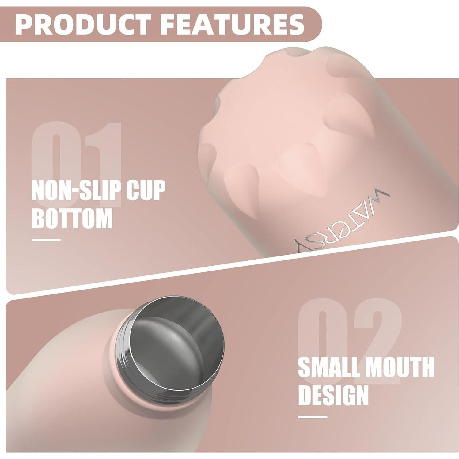 Botella de Agua Aislada WATERSY 500ml Acero Inoxidable Nectarina