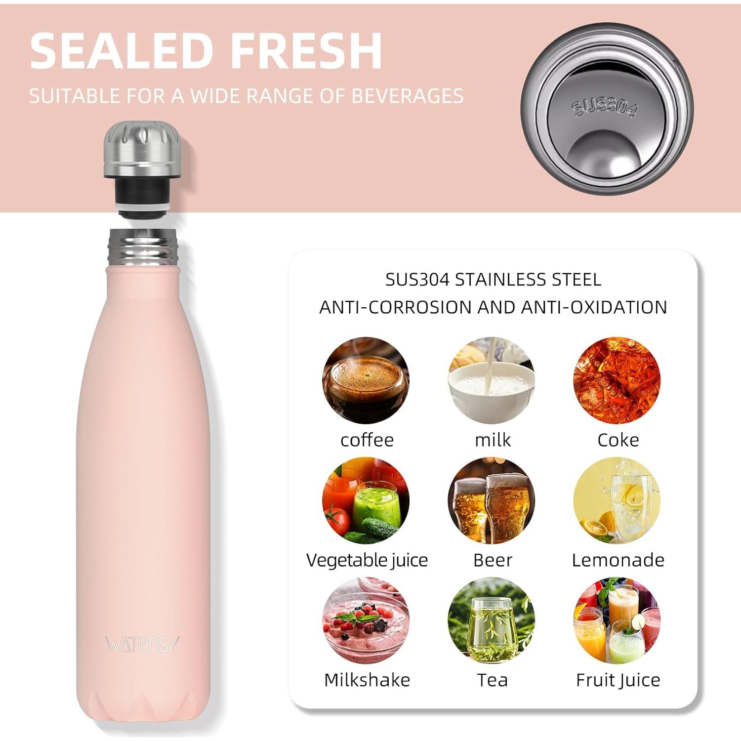 Botella de Agua Aislada WATERSY 500ml Acero Inoxidable Nectarina