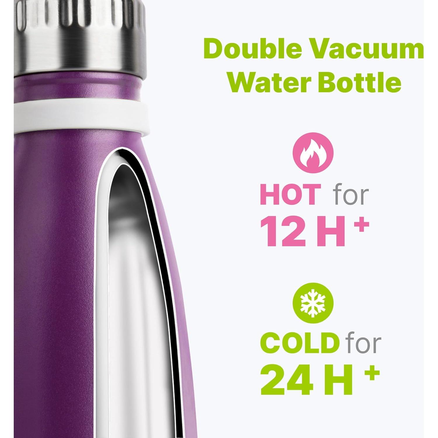 Botella de Agua Reutilizable Mollcity 355 ml Aislada Púrpura