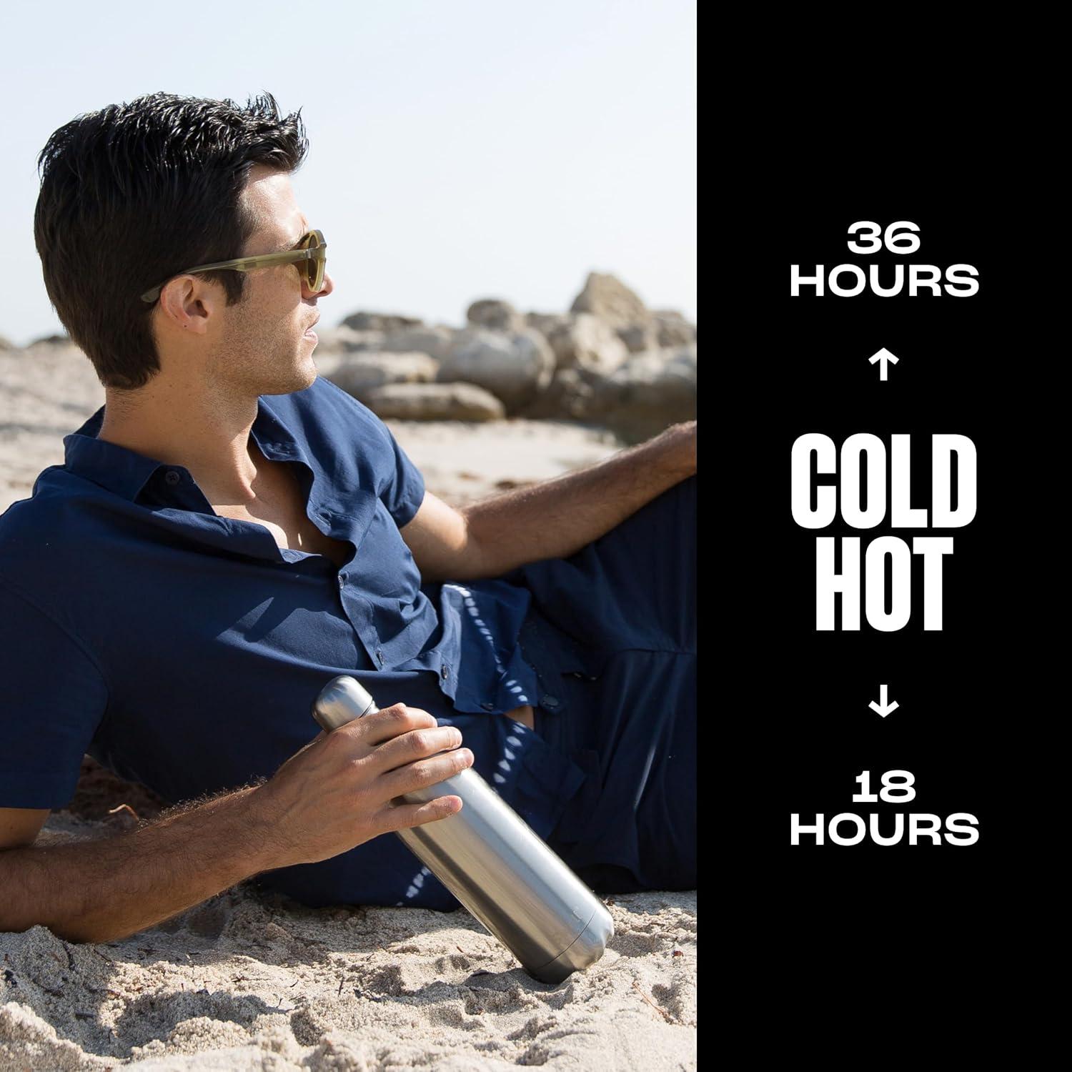 Botella de Agua S'well 500 ml Acero Inoxidable Plata Aislada