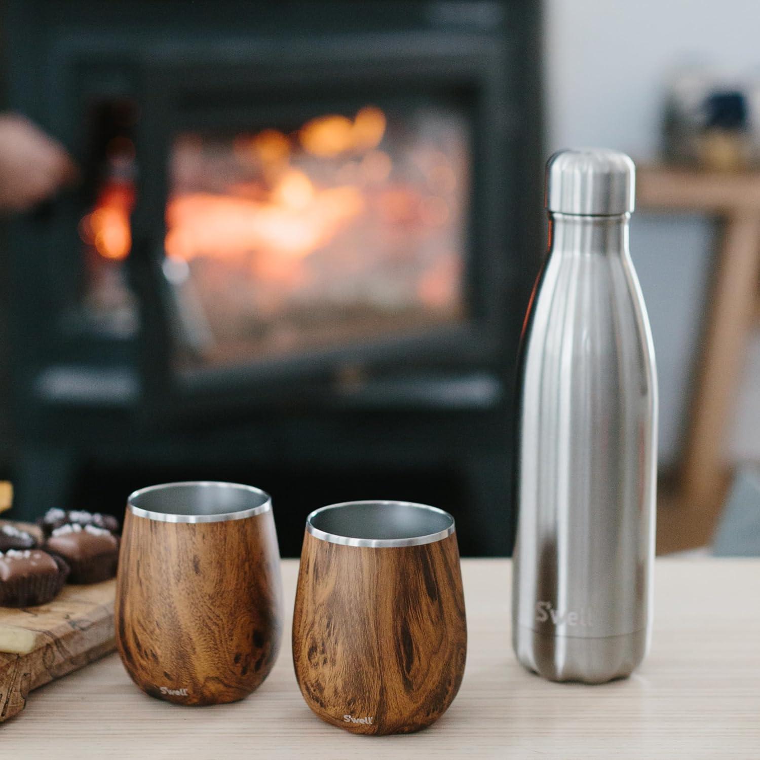 Botella de Agua S'well 500 ml Acero Inoxidable Plata Aislada