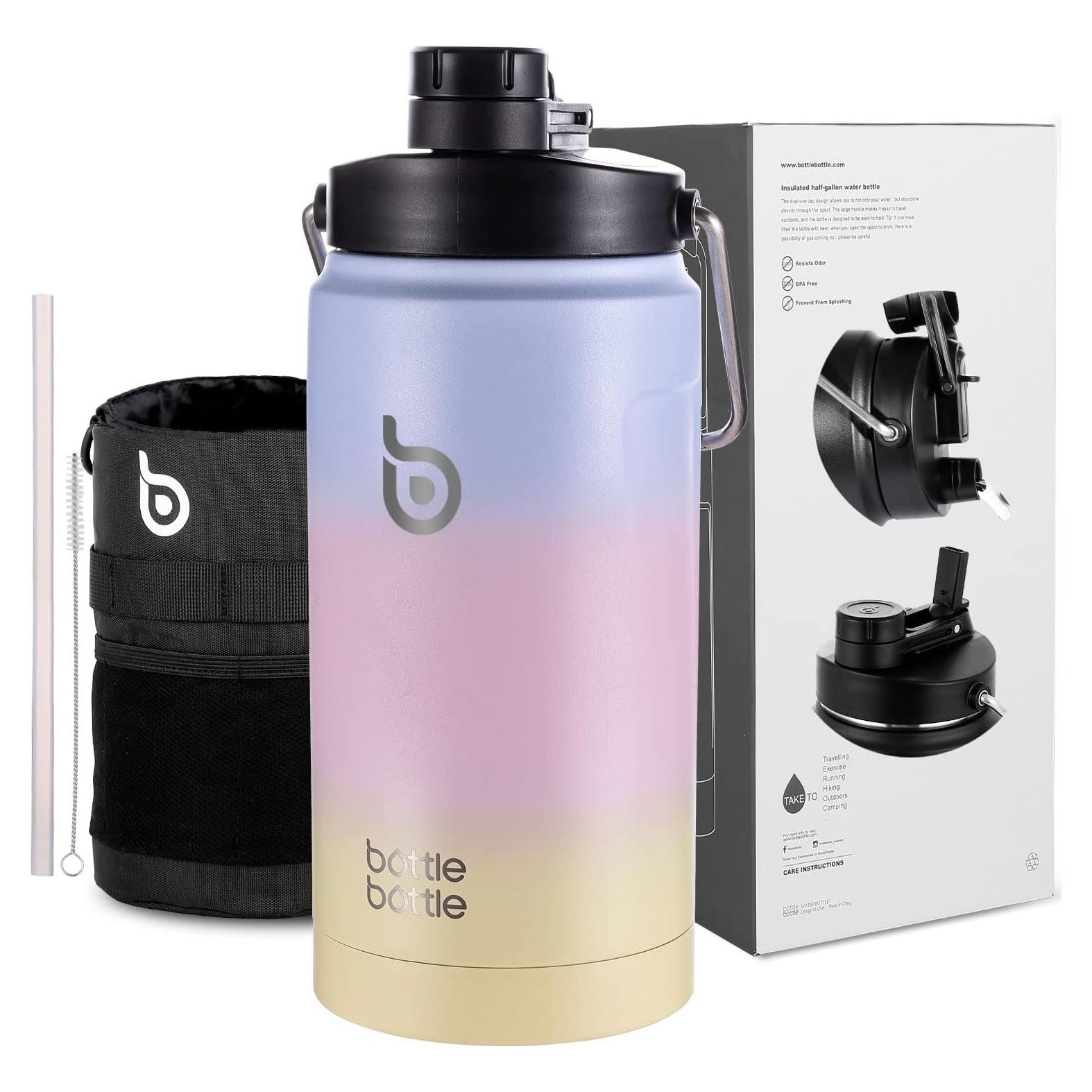 Botella de Agua Aislada 1.81L BOTELLA BOTELLA con Pajilla