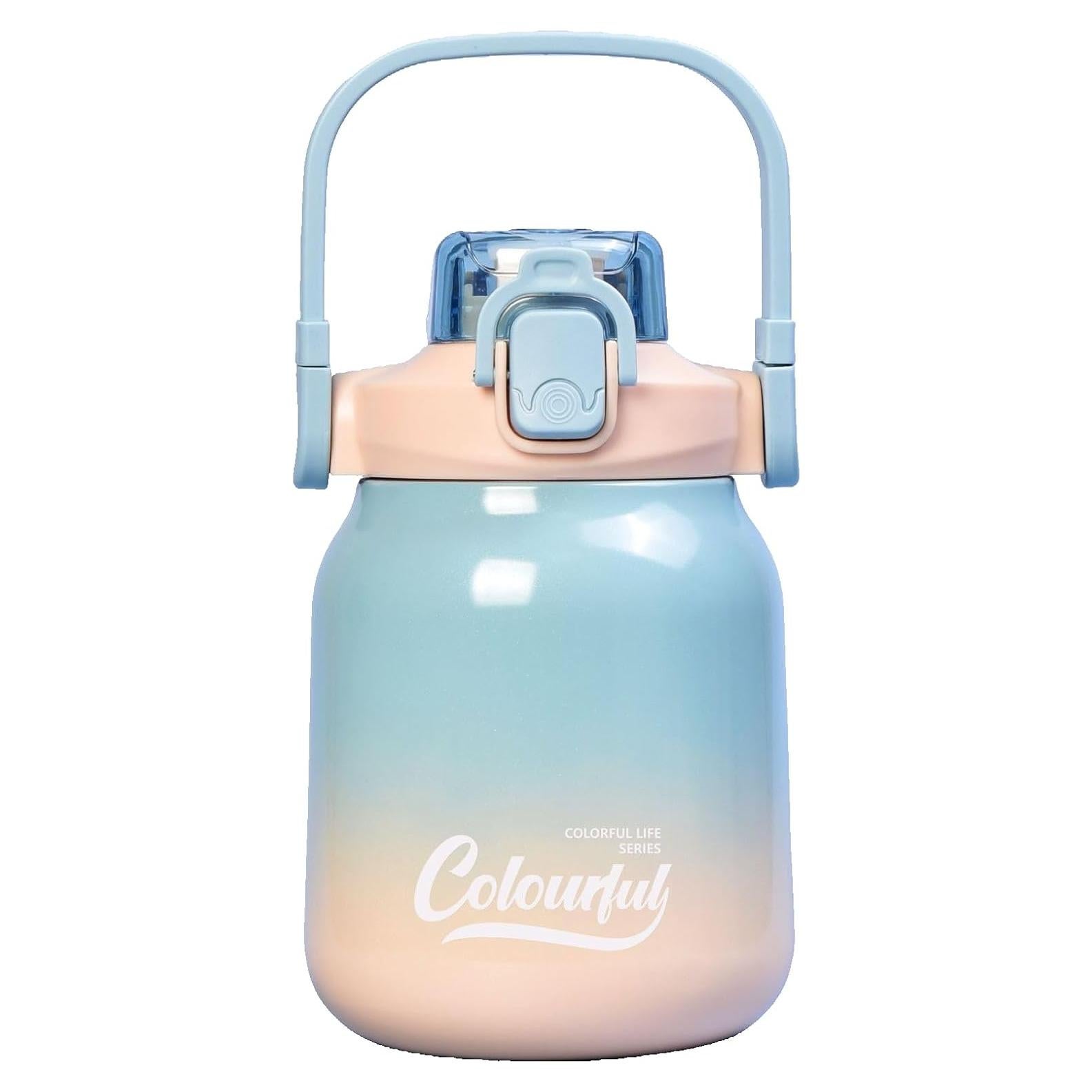 Botella de Agua Aislada TCKJ 620ml Acero Inoxidable Azul Claro