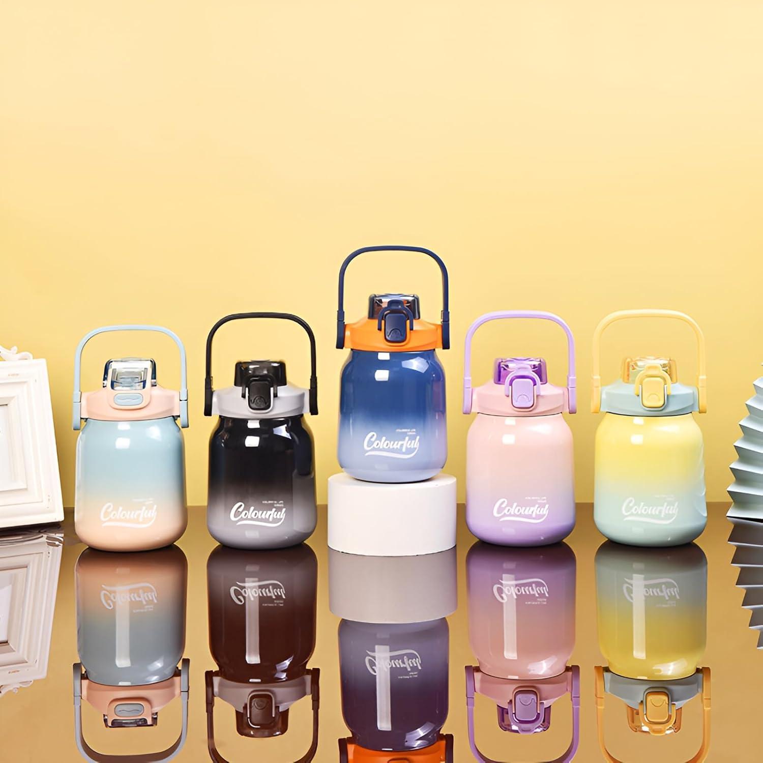 Botella de Agua Aislada TCKJ 620ml Acero Inoxidable Azul Claro