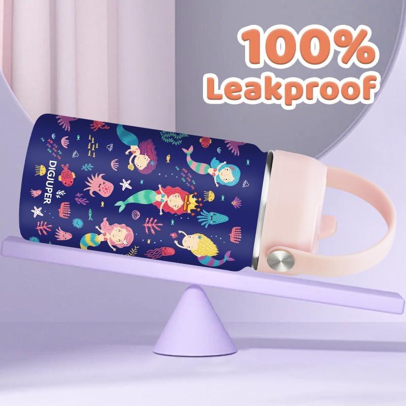 Botella de Agua Aislada DIGJUPER 340ml Unicornio Rosa