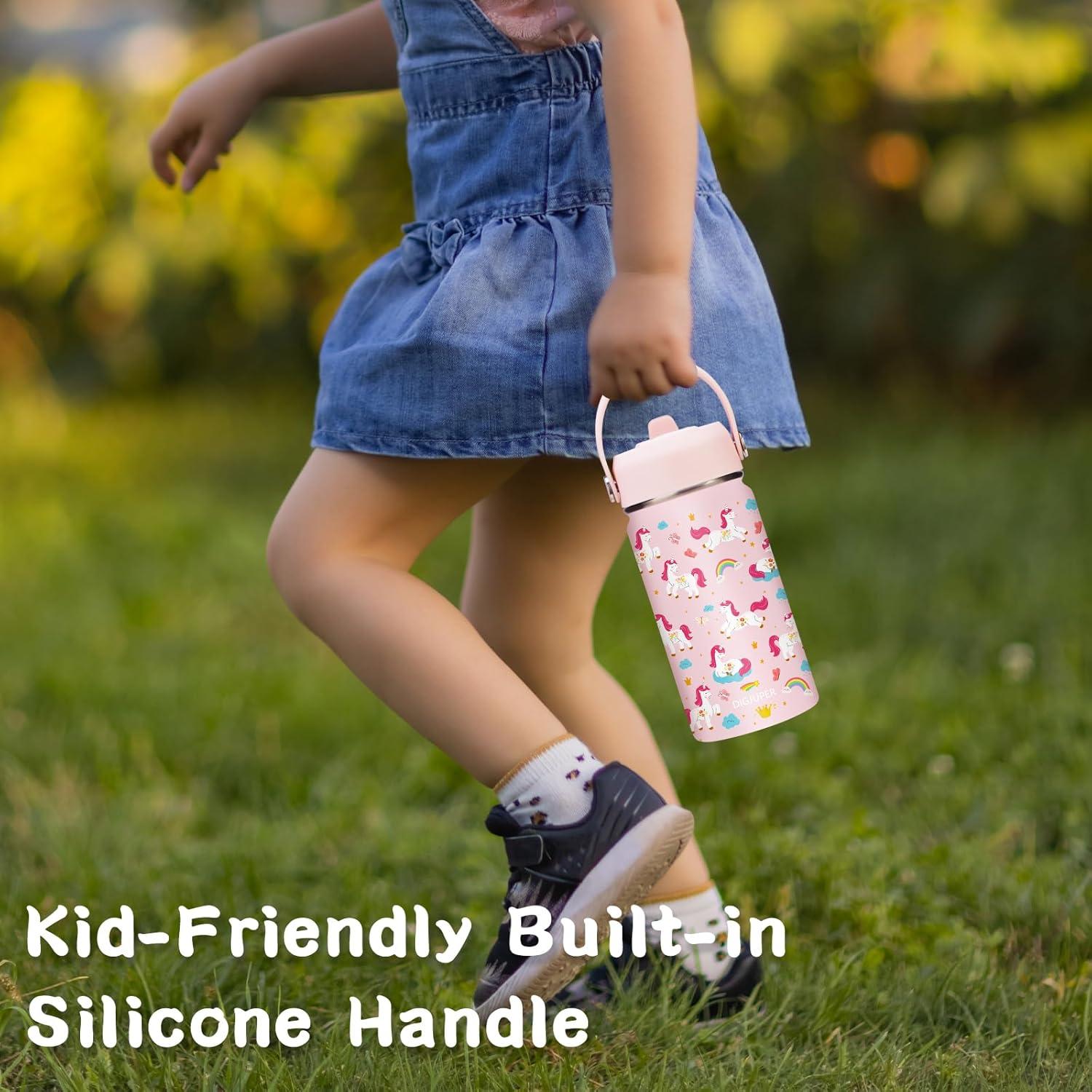 Botella de Agua Aislada DIGJUPER 340ml Unicornio Rosa