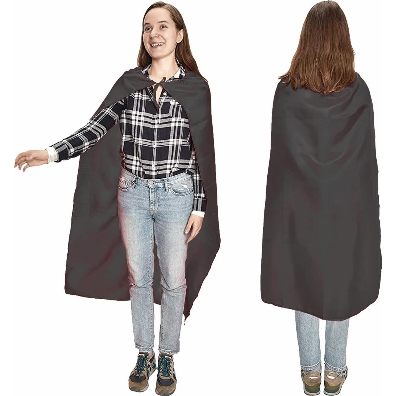 Capa y Máscara de Superhéroe para Adultos - 120 cm - Poliester