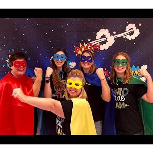 Capa y Máscara de Superhéroe para Adultos - 120 cm - Poliester