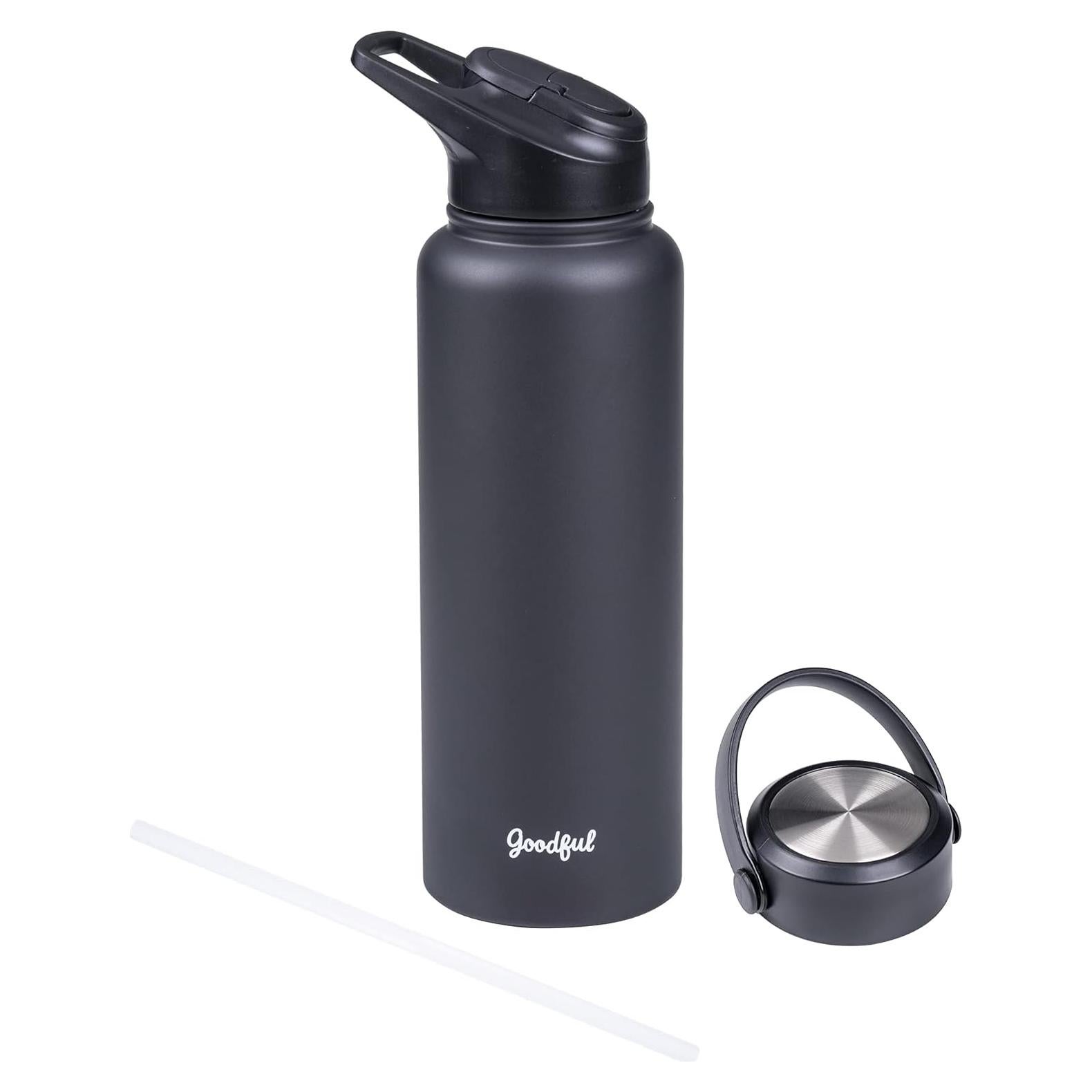 Botella de Agua Aislada Goodful 1.18L Acero Inoxidable Gris