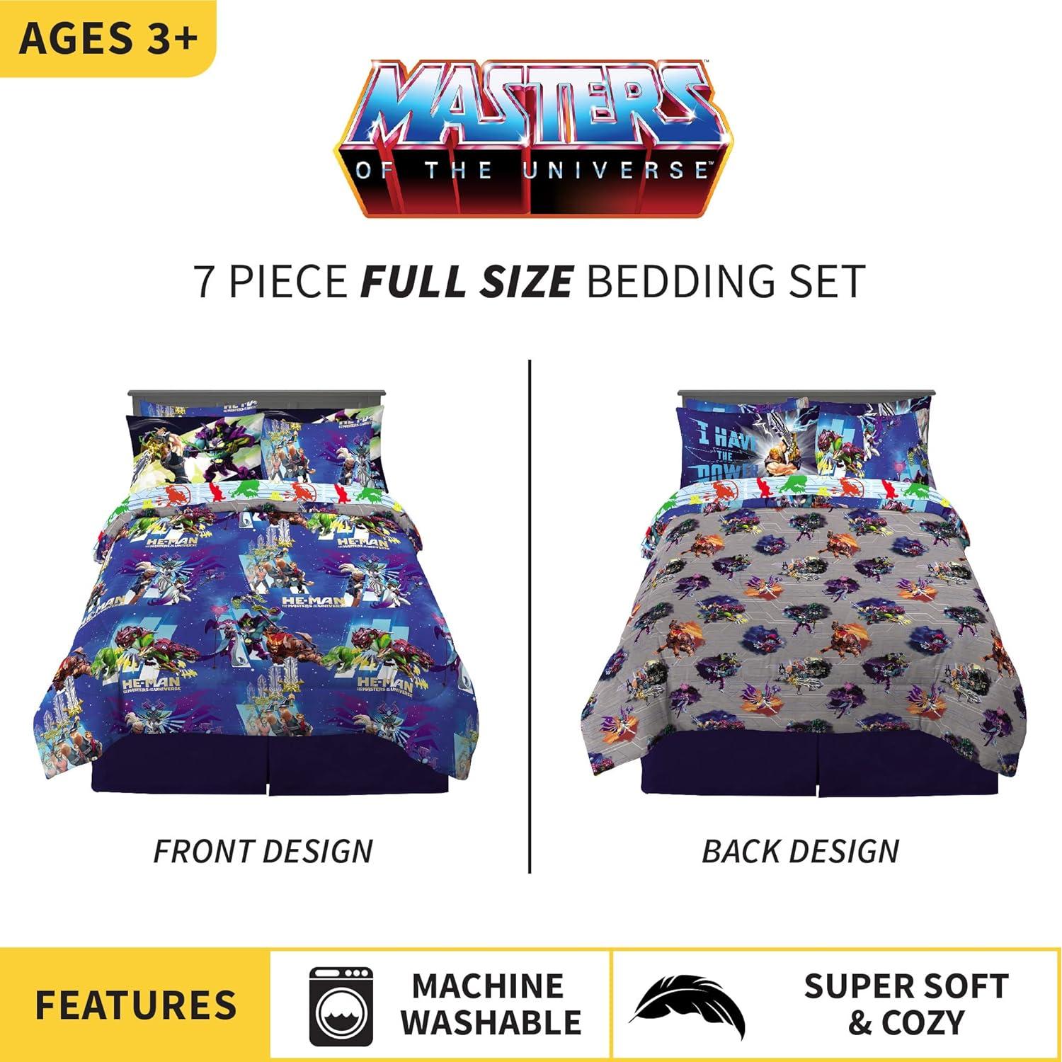 Conjunto Ropa de Cama Franco 7 Piezas He-Man Microfibra