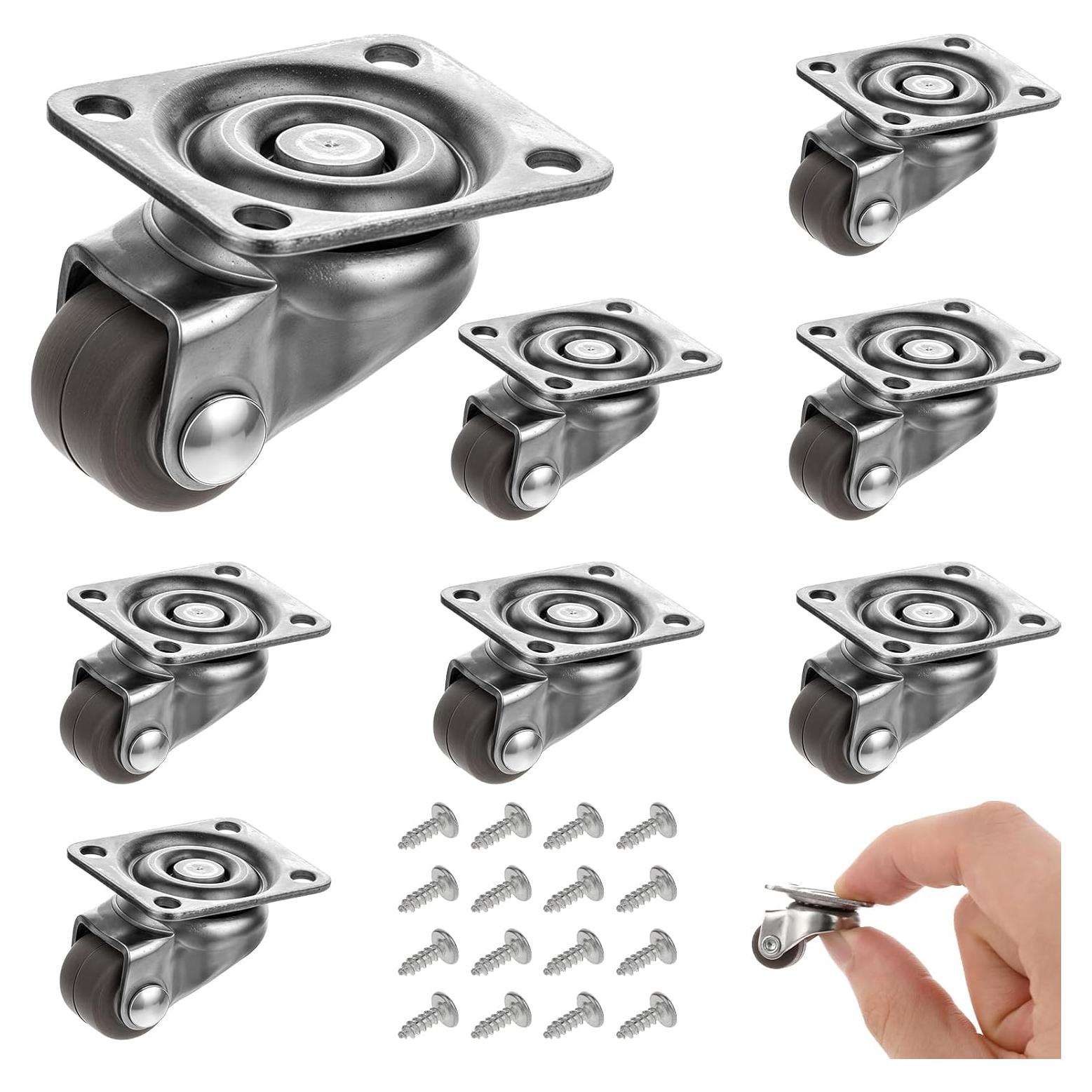 Juego de 8 Ruedas Giratorias 1.27cm Hariendny para Muebles