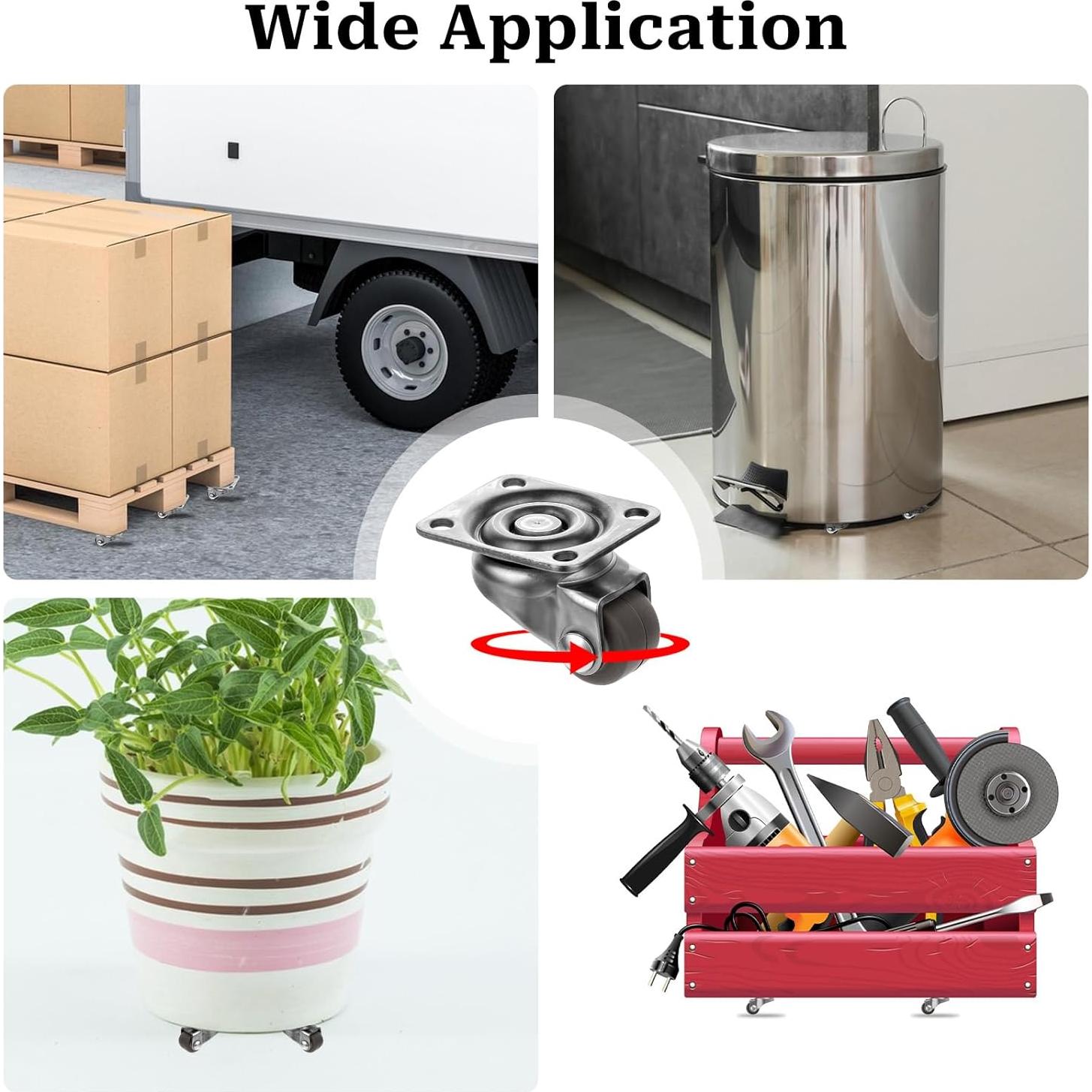 Juego de 8 Ruedas Giratorias 1.27cm Hariendny para Muebles