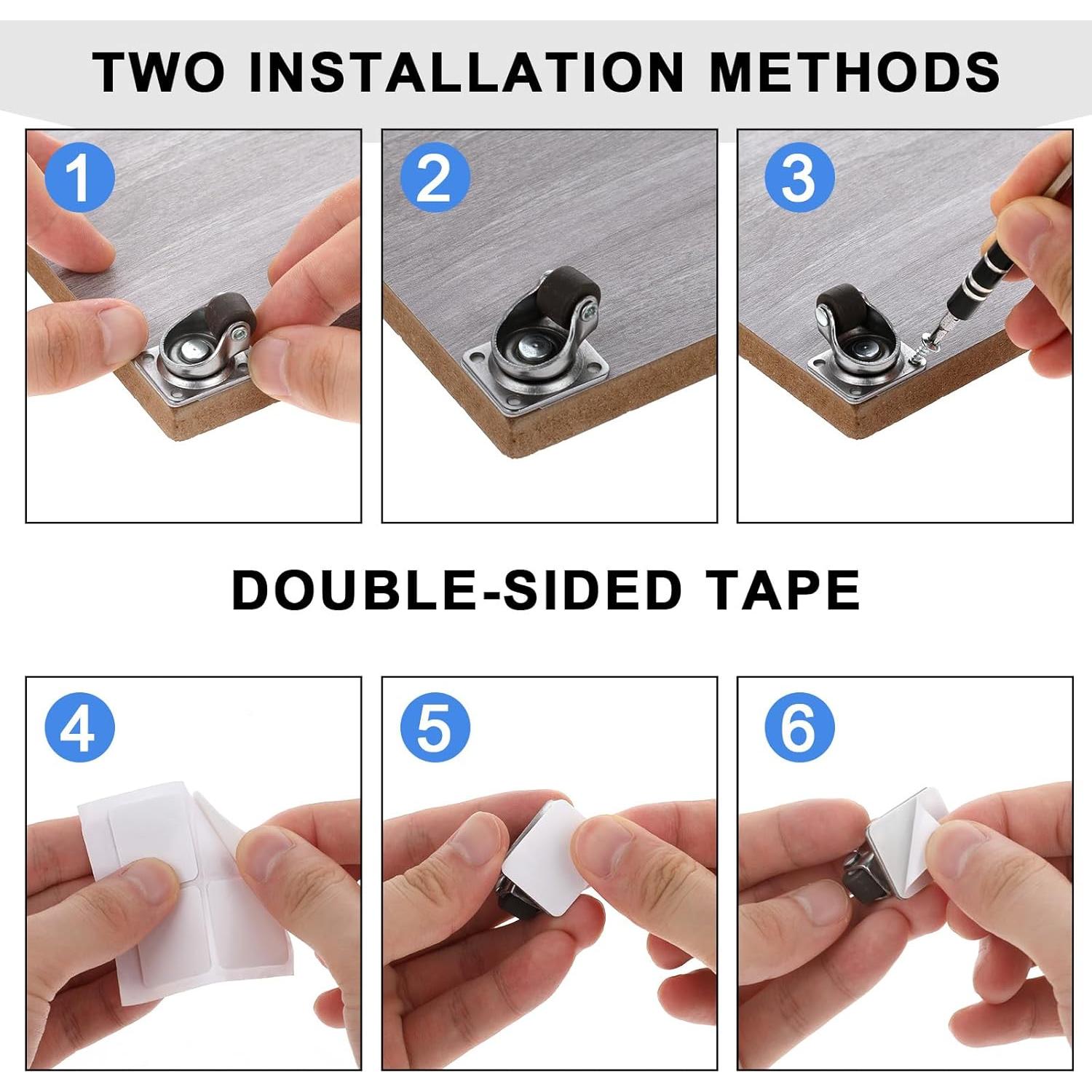 Juego de 8 Ruedas Giratorias 1.27cm Hariendny para Muebles