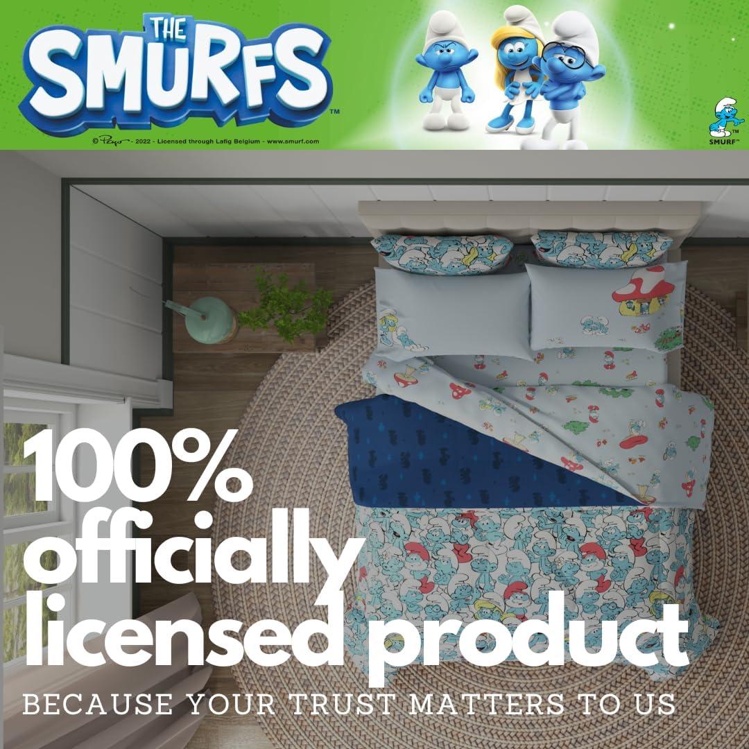 Juego de Cama Los Pitufos Franco 7 Piezas Tamaño Queen