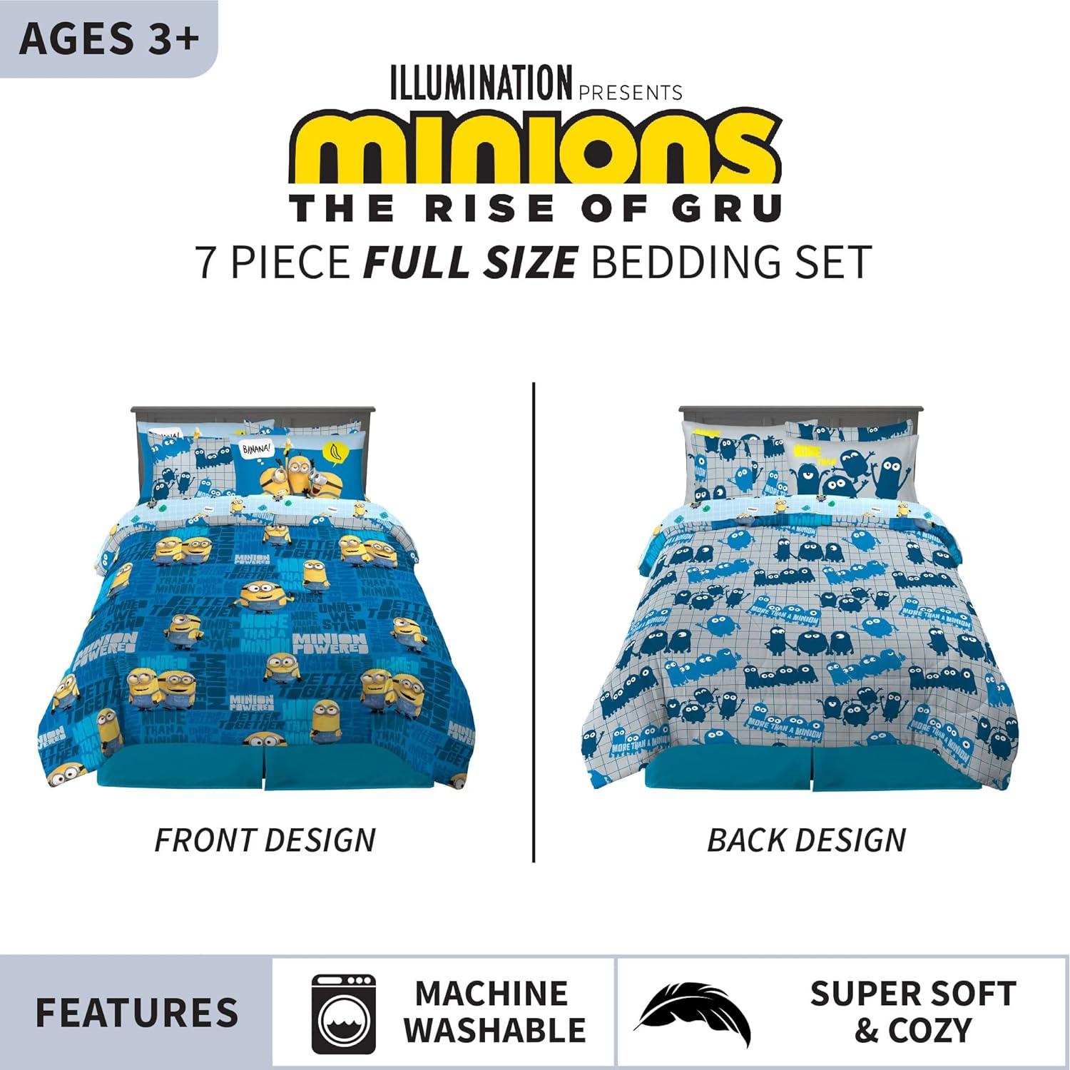 Juego de Cama Franco 7 Piezas Minions Reversible