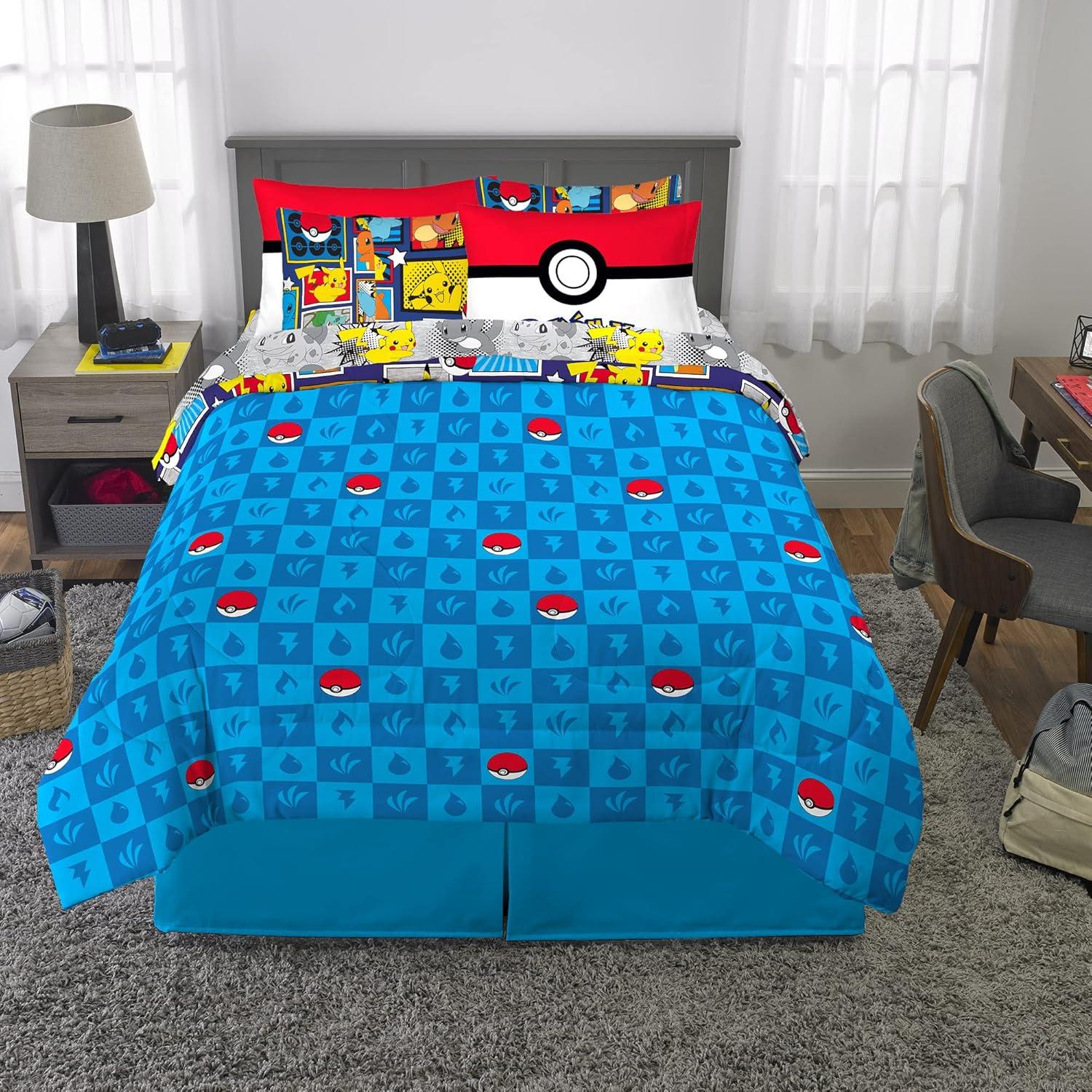 Juego de Cama Pokémon Franco 7 Piezas Tamaño Queen