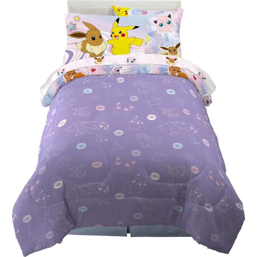 Juego de Cama Pokemon Chica Franco 5 Piezas Individual