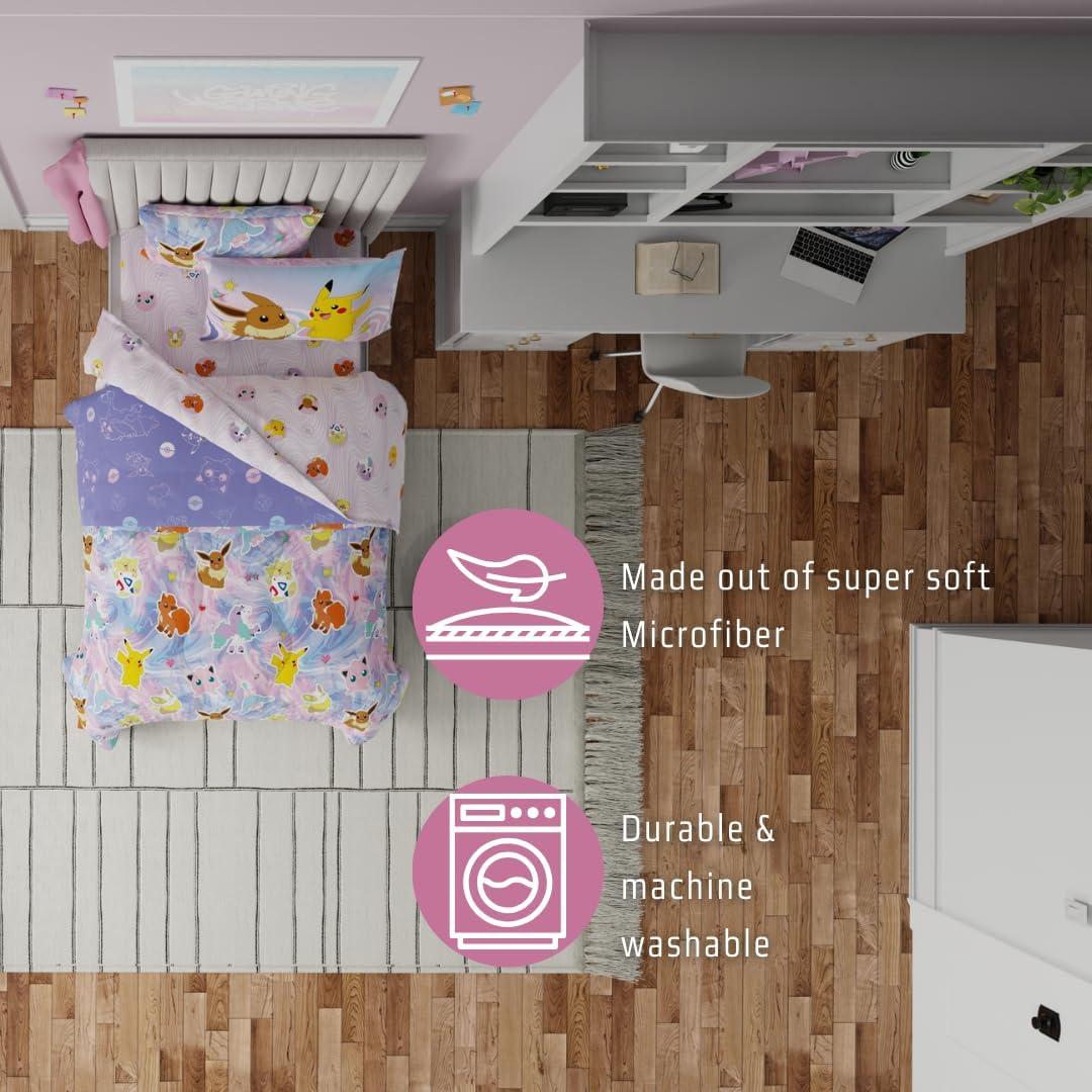 Juego de Cama Pokemon Chica Franco 5 Piezas Individual