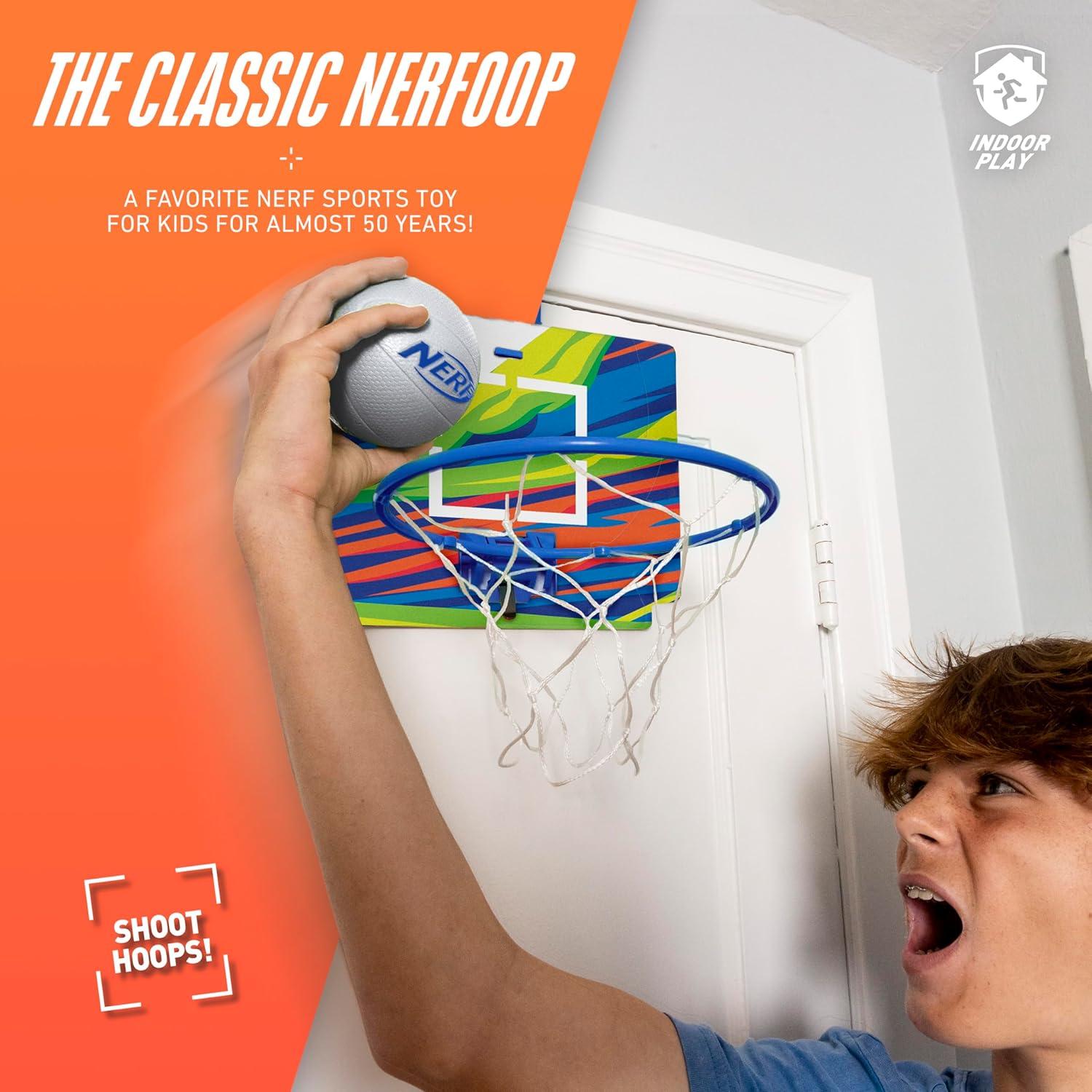 Aro de Baloncesto Mini Nerfoop Nerf - Juego Interior Azul