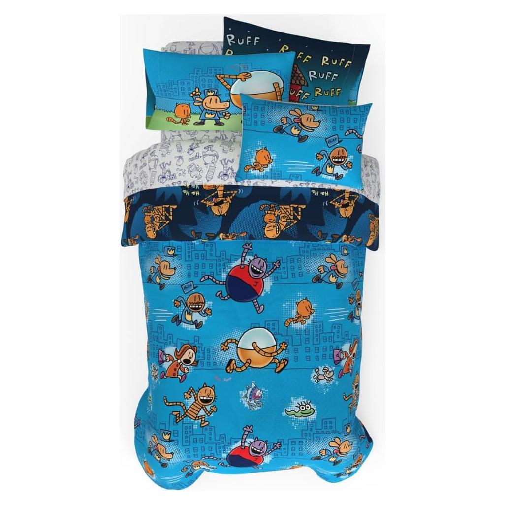Juego de Cama Infantil Franco Dog Man 5 Piezas Microfibra