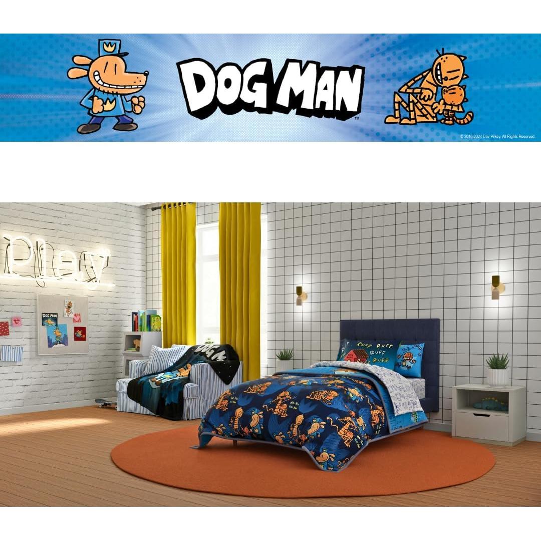 Juego de Cama Infantil Franco Dog Man 5 Piezas Microfibra