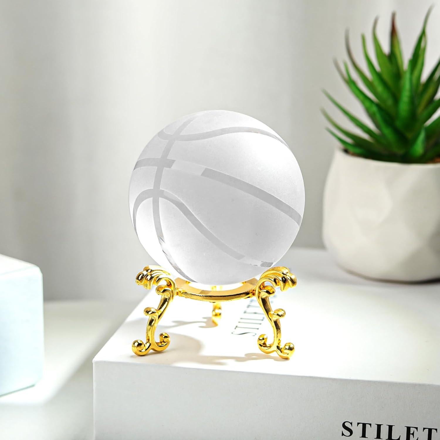 Bola de Cristal Baloncesto LONGWIN 60mm con Soporte Metal