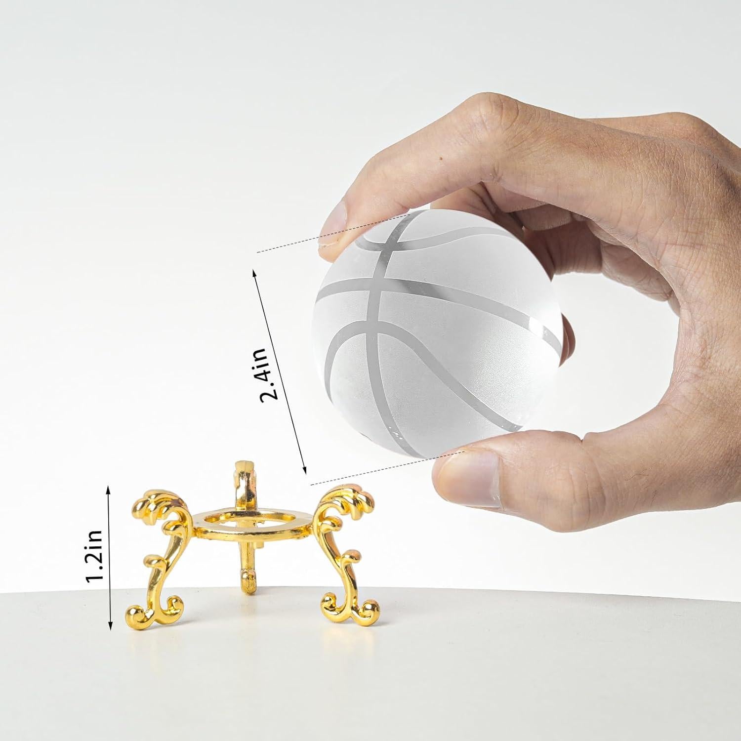 Bola de Cristal Baloncesto LONGWIN 60mm con Soporte Metal