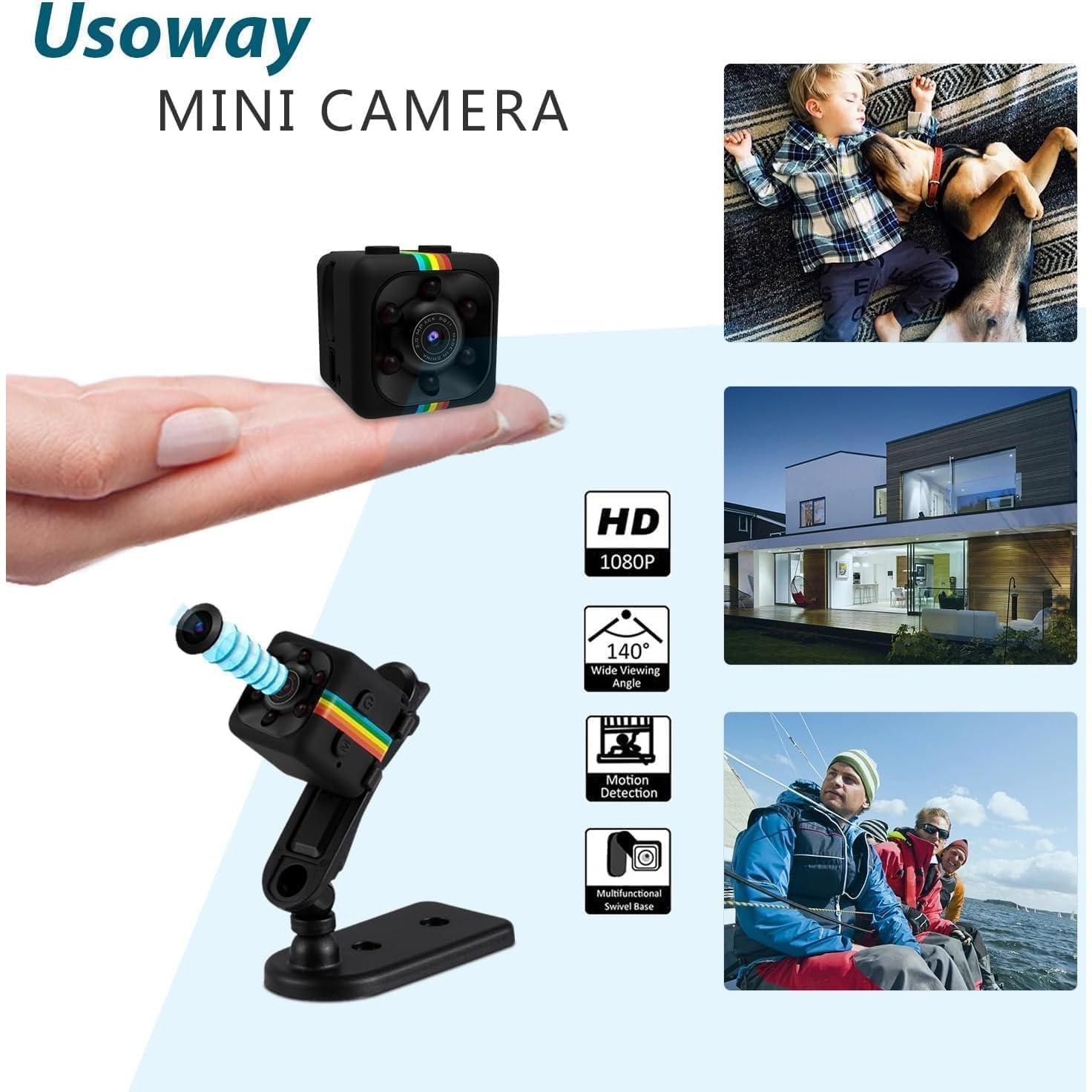 Mini Hidden Camera HD 1080P Camera,Portable Small Nanny Cam,Tiny Camera with Night Vision and Motion Detection,Home Security Cameras for Pet，Indoor/Outdoor (Mini)