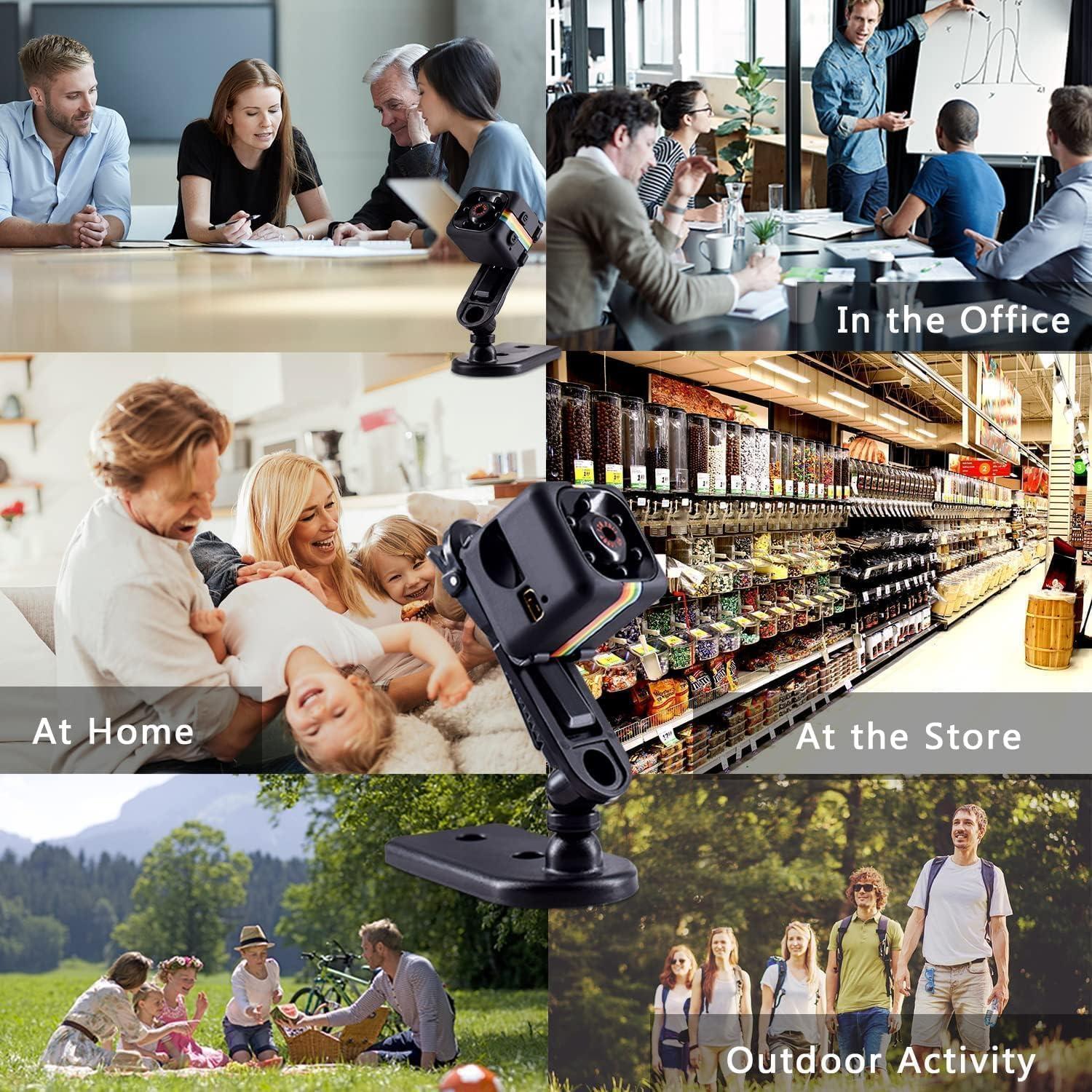 Mini Hidden Camera HD 1080P Camera,Portable Small Nanny Cam,Tiny Camera with Night Vision and Motion Detection,Home Security Cameras for Pet，Indoor/Outdoor (Mini)