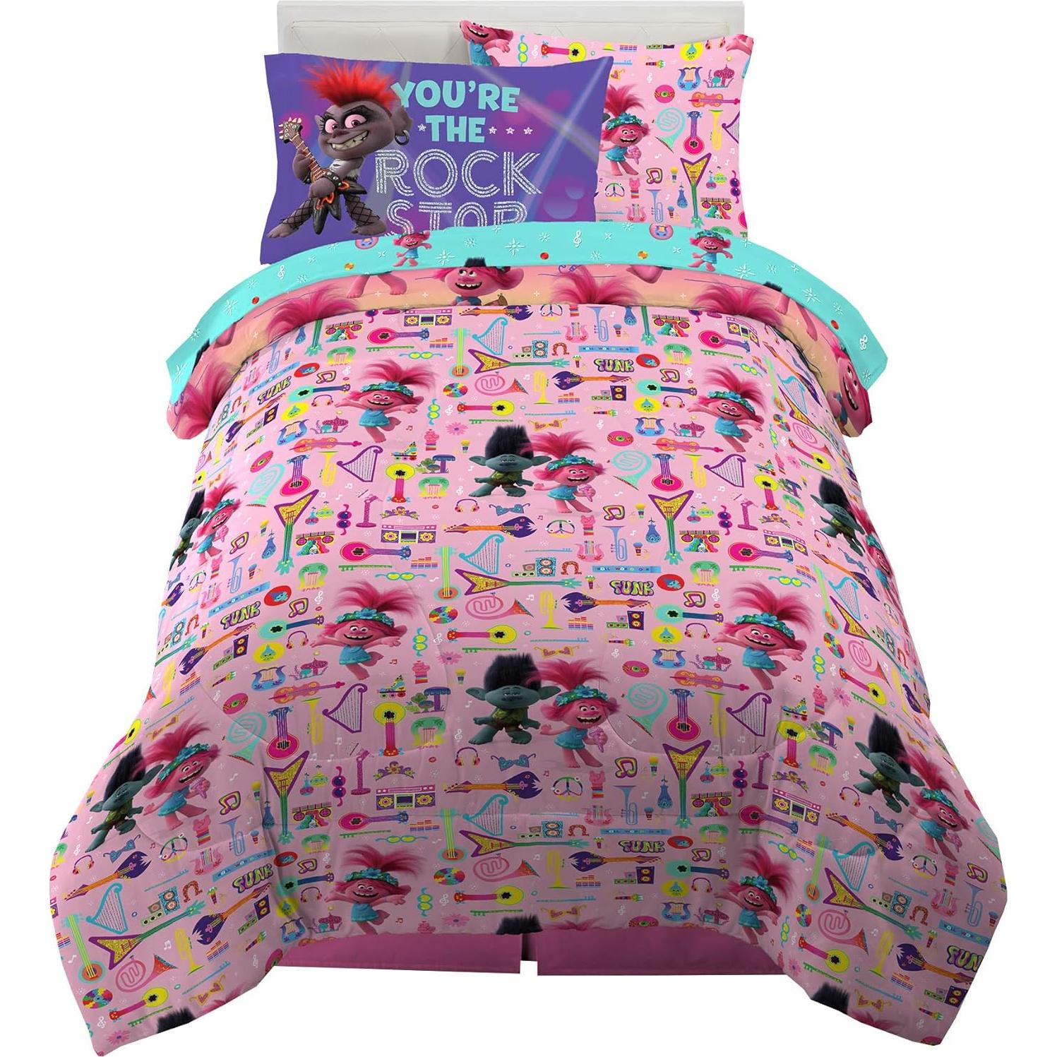 Juego de Cama Franco 5 Piezas Trolls World Tour Individual