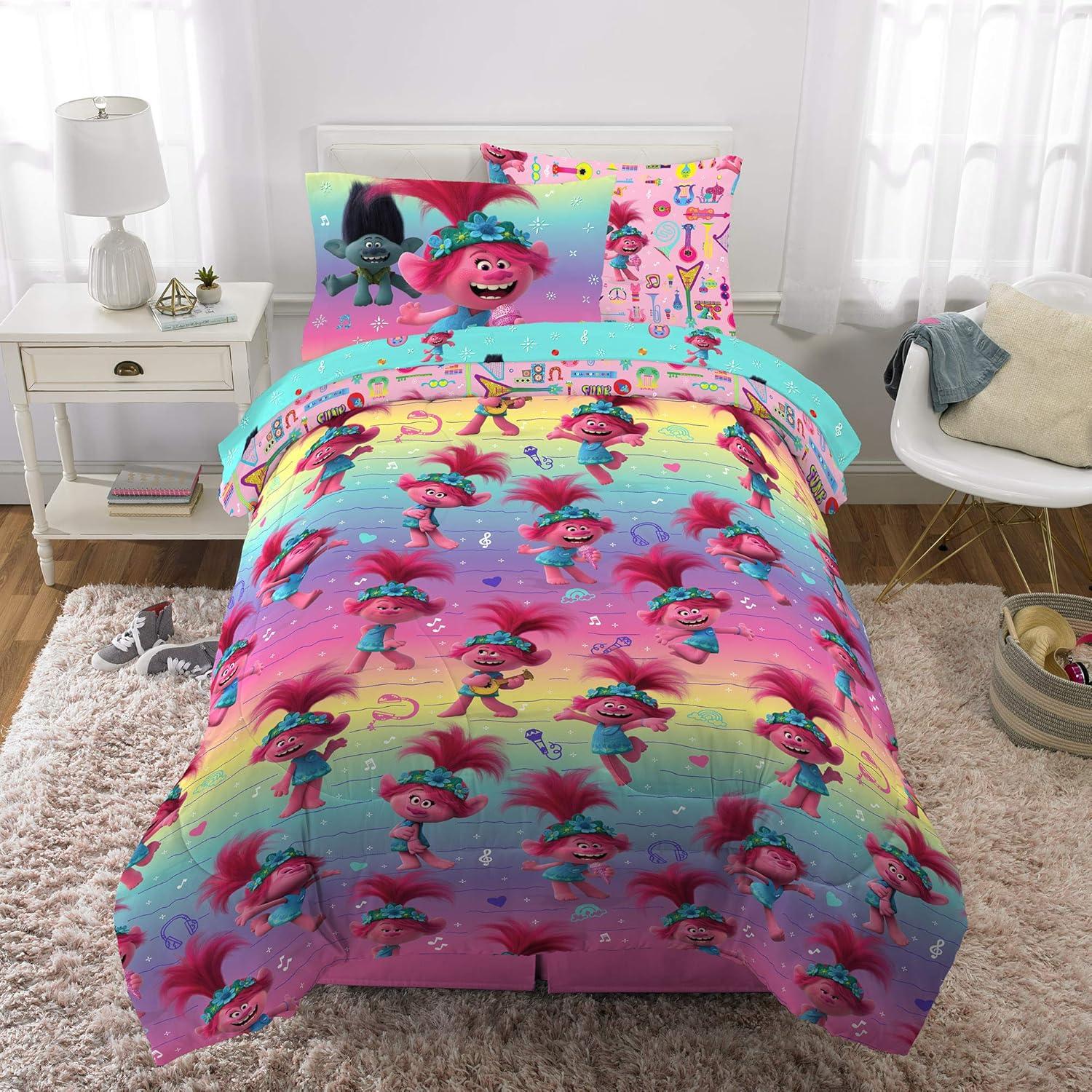 Juego de Cama Franco 5 Piezas Trolls World Tour Individual