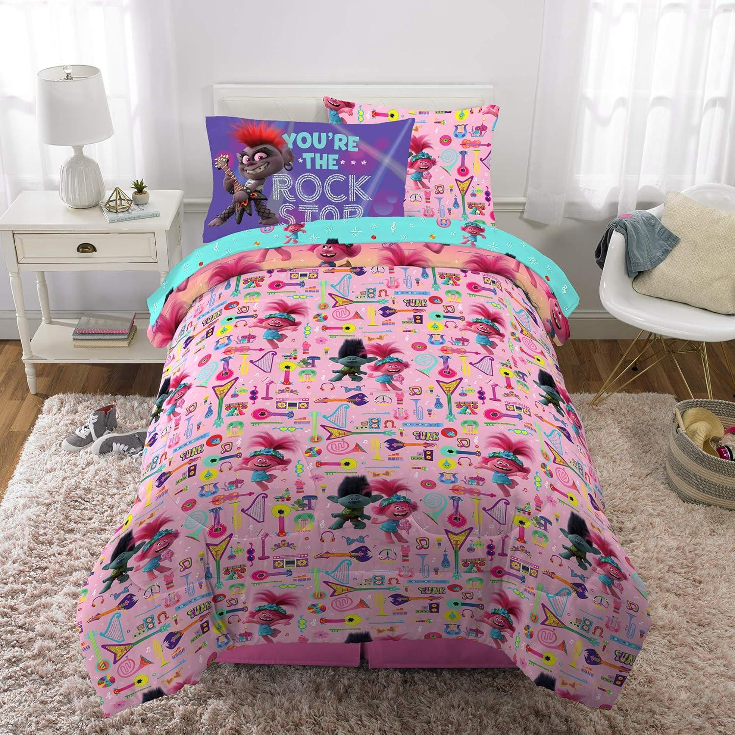Juego de Cama Franco 5 Piezas Trolls World Tour Individual