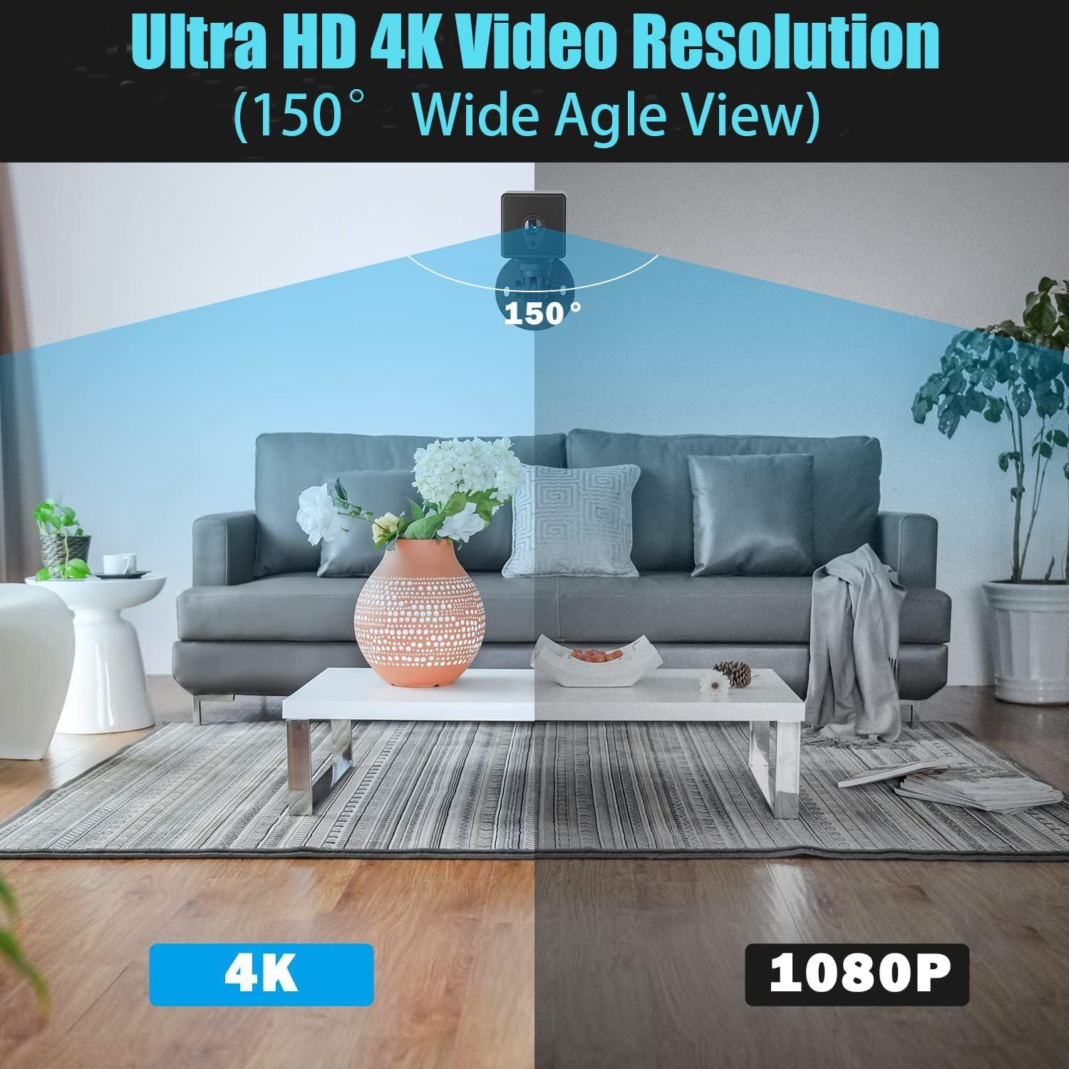 Cámara de Seguridad Inalámbrica 4K RXIMA Mini HD 150°