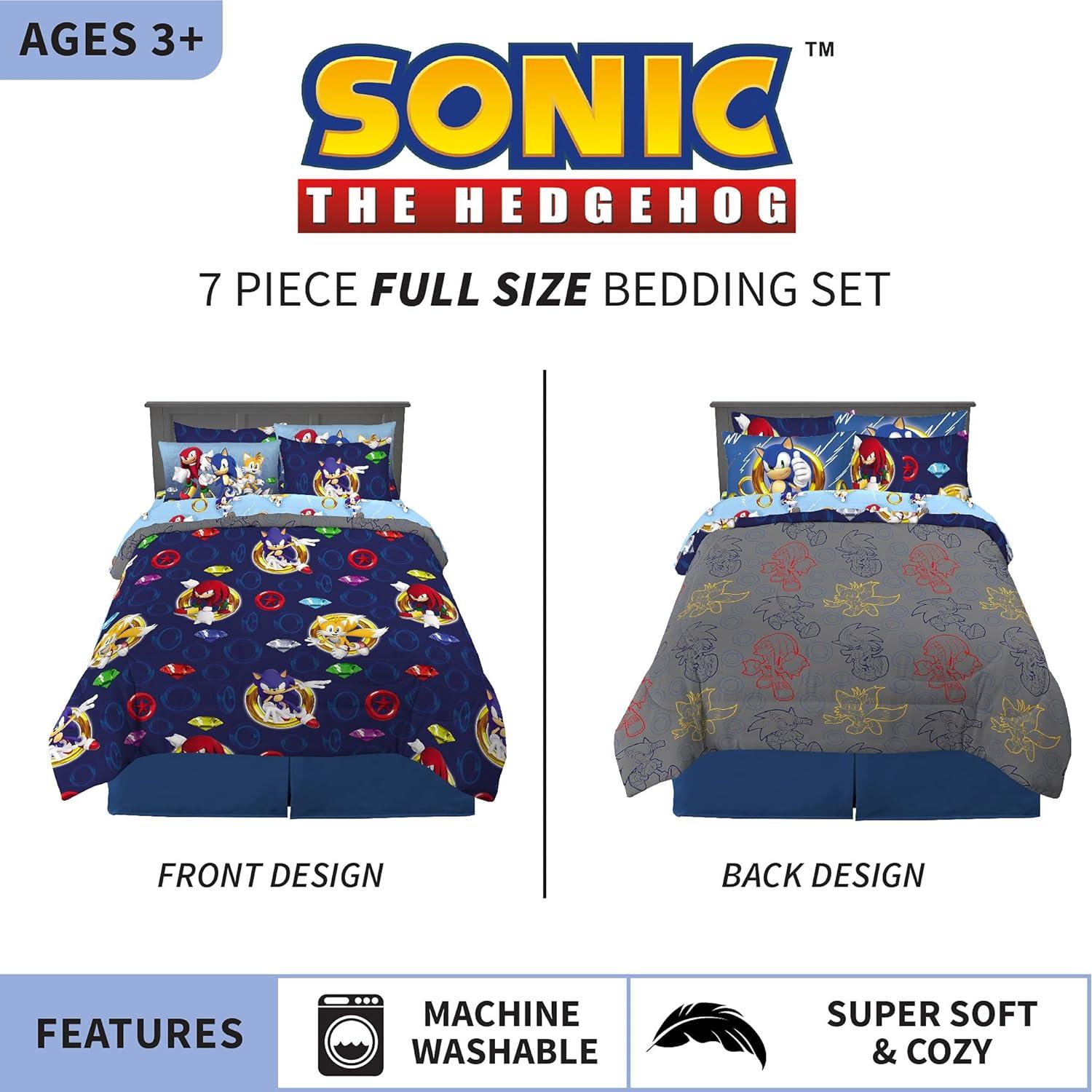 Juego de Cama Franco 7 Piezas Sonic The Hedgehog