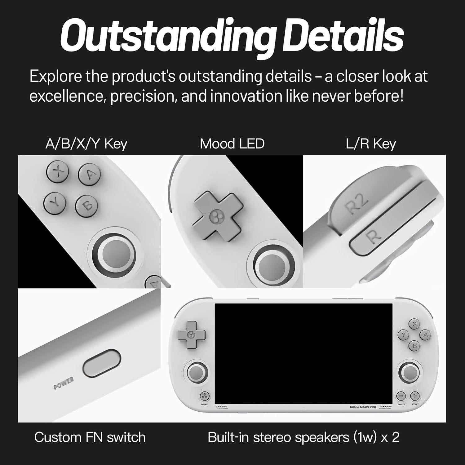 Consola de Juegos de Mano Trimui Smart Pro 128GB Blanca