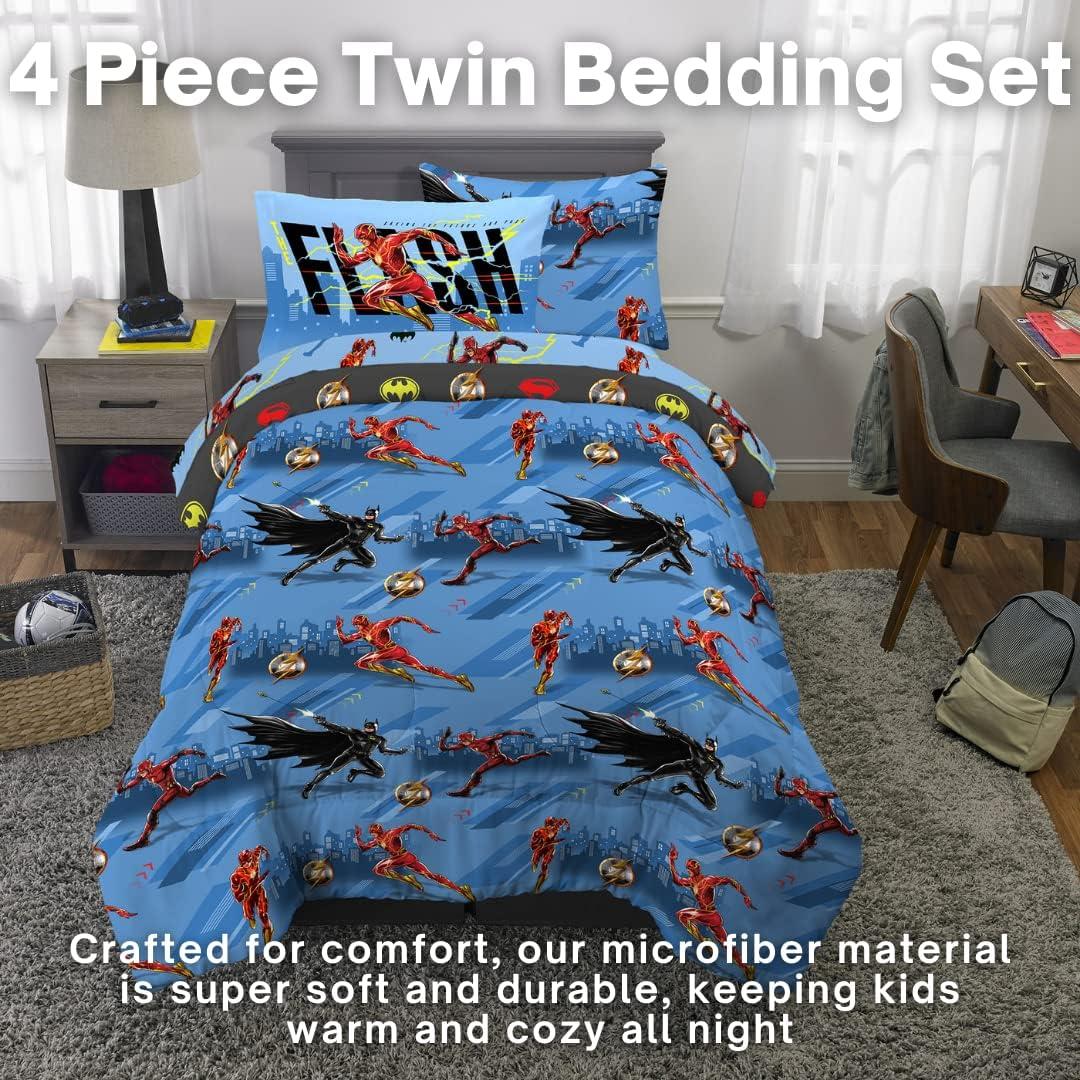 Juego de Sábanas y Edredón Franco The Flash 5 Piezas Individual